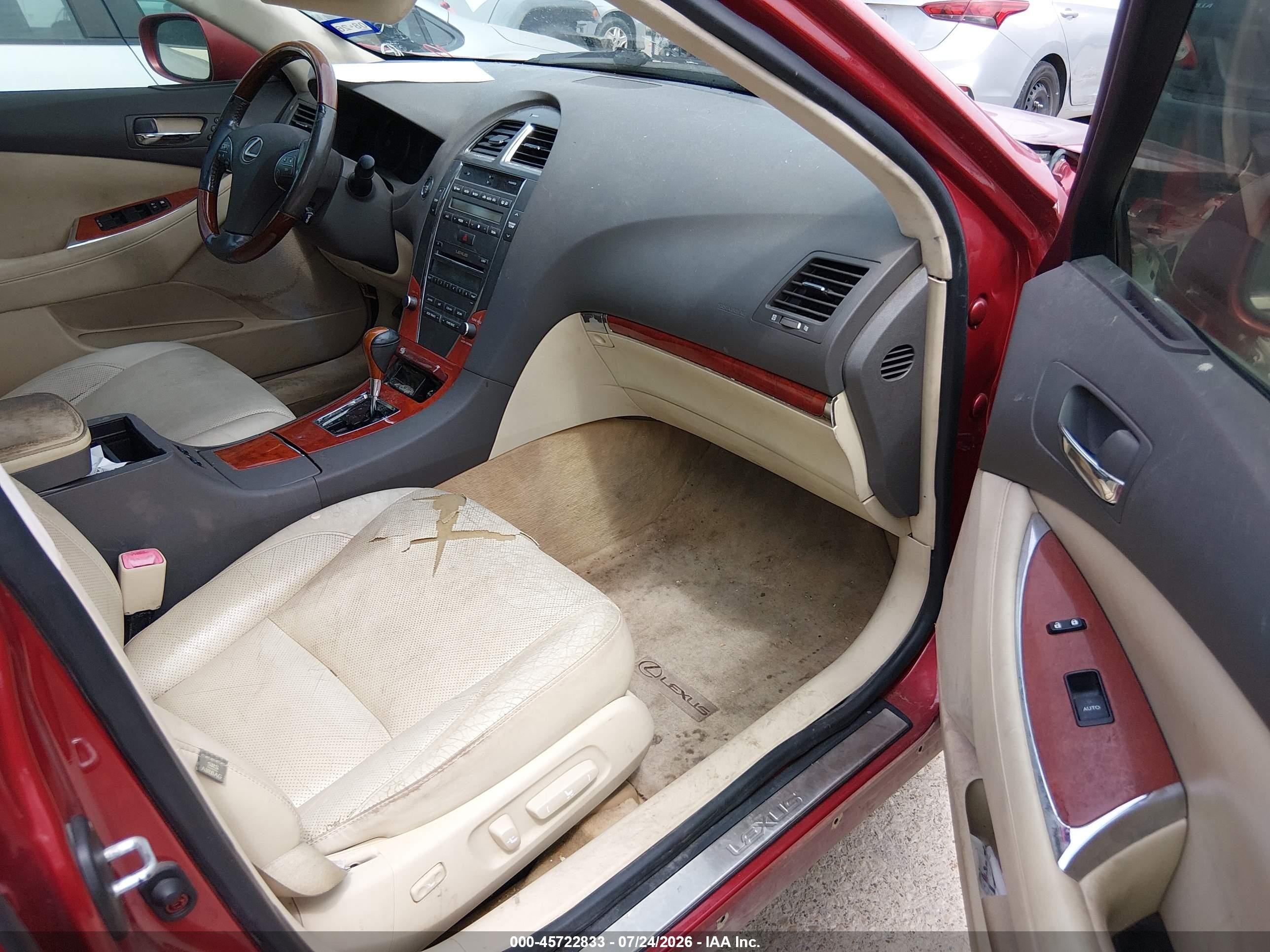 2010 Lexus Es 350   Бордовый vin: JTHBK1EG8A2412489