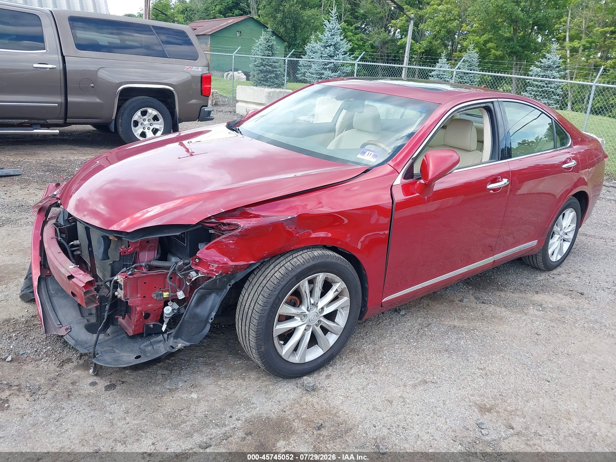 2011 Lexus Es 350   Red vin: JTHBK1EG8B2424532
