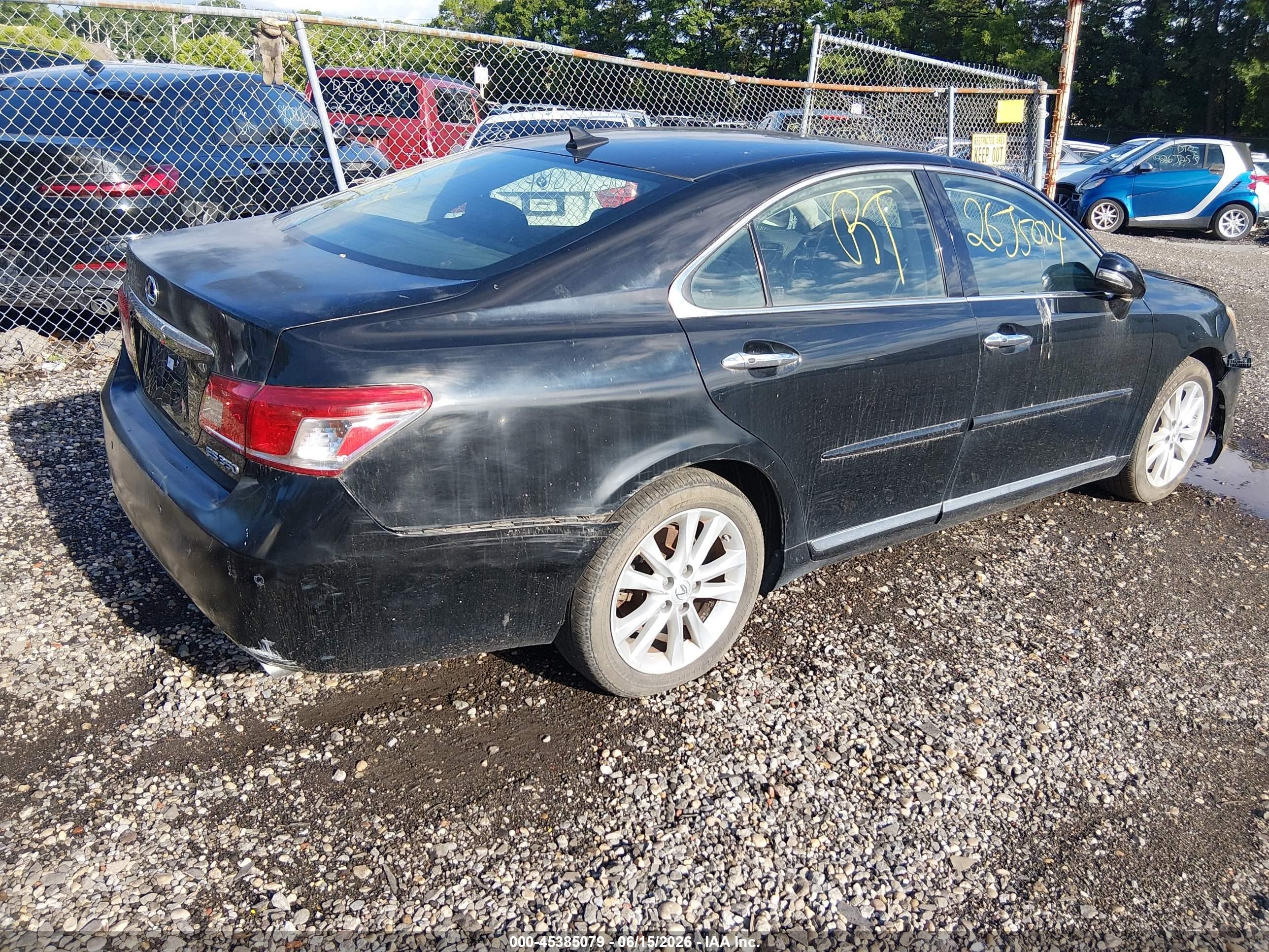 2011 Lexus Es 350   Black vin: JTHBK1EG8B2426913