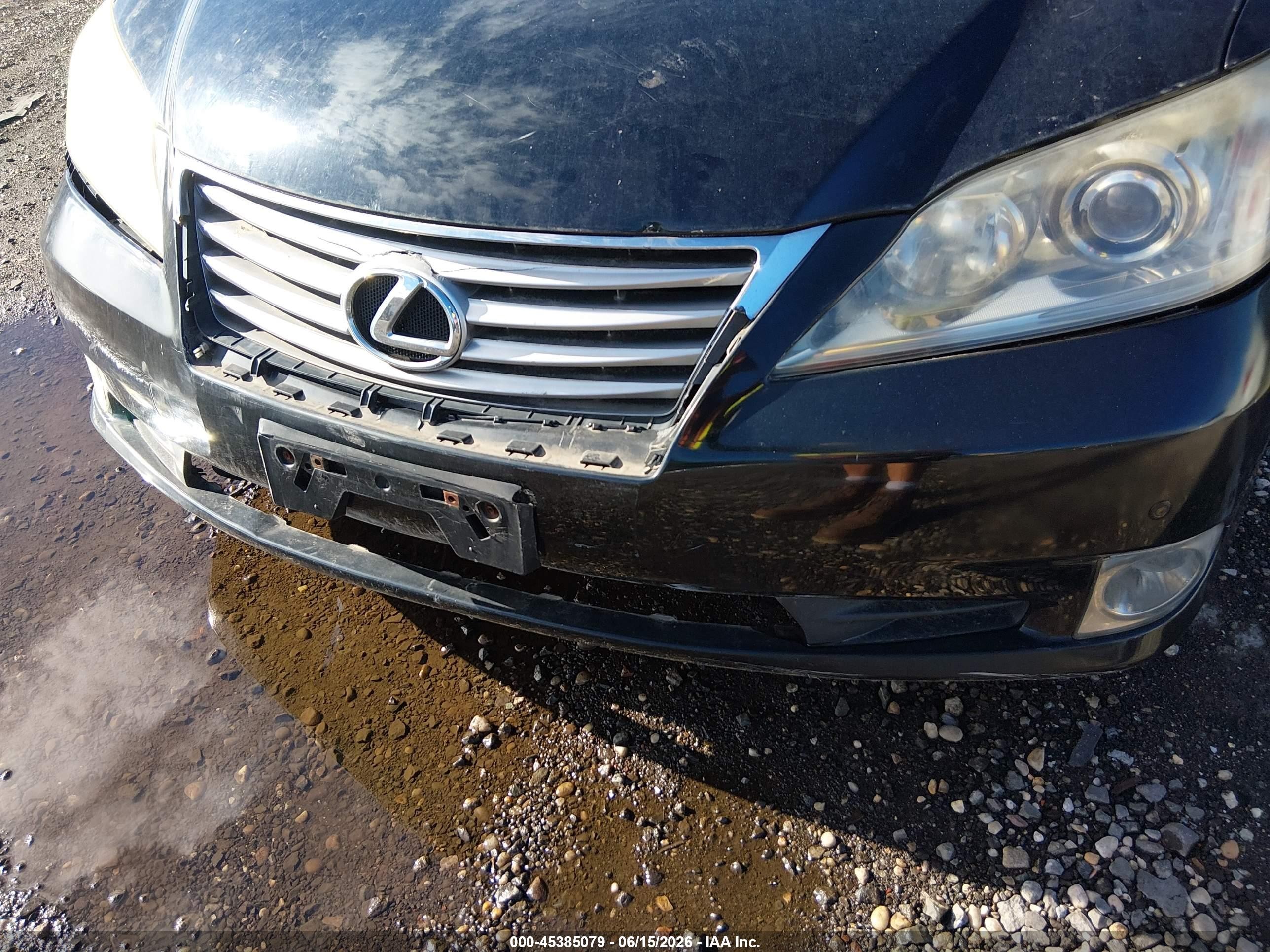 2011 Lexus Es 350   Black vin: JTHBK1EG8B2426913