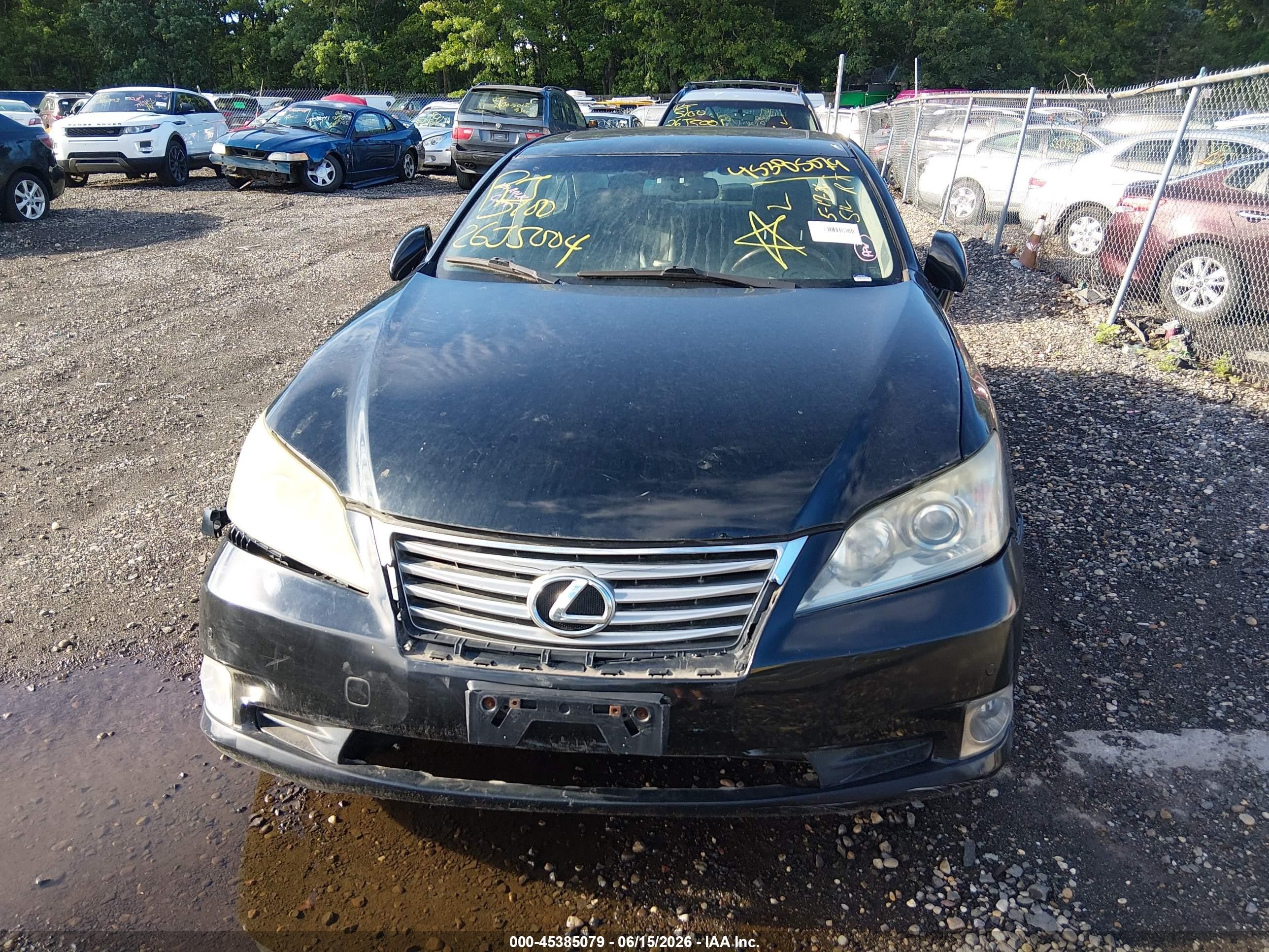 2011 Lexus Es 350   Black vin: JTHBK1EG8B2426913