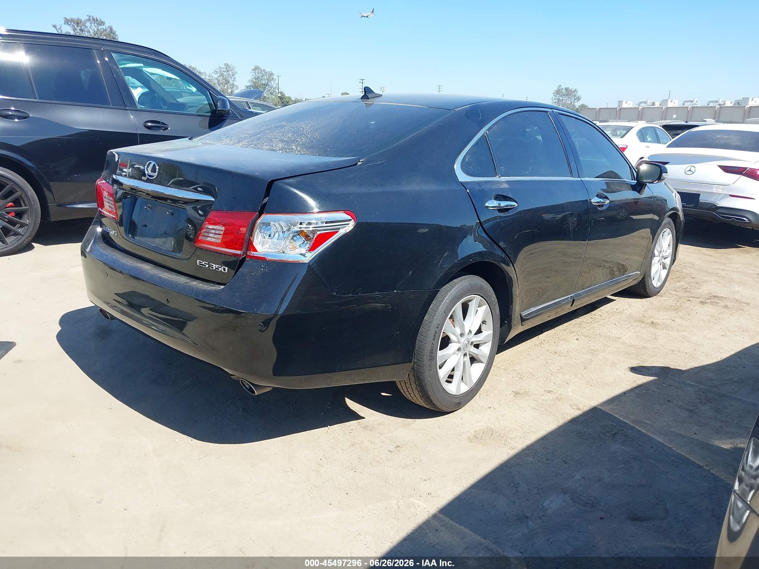 2011 Lexus Es 350   Black vin: JTHBK1EG8B2444358