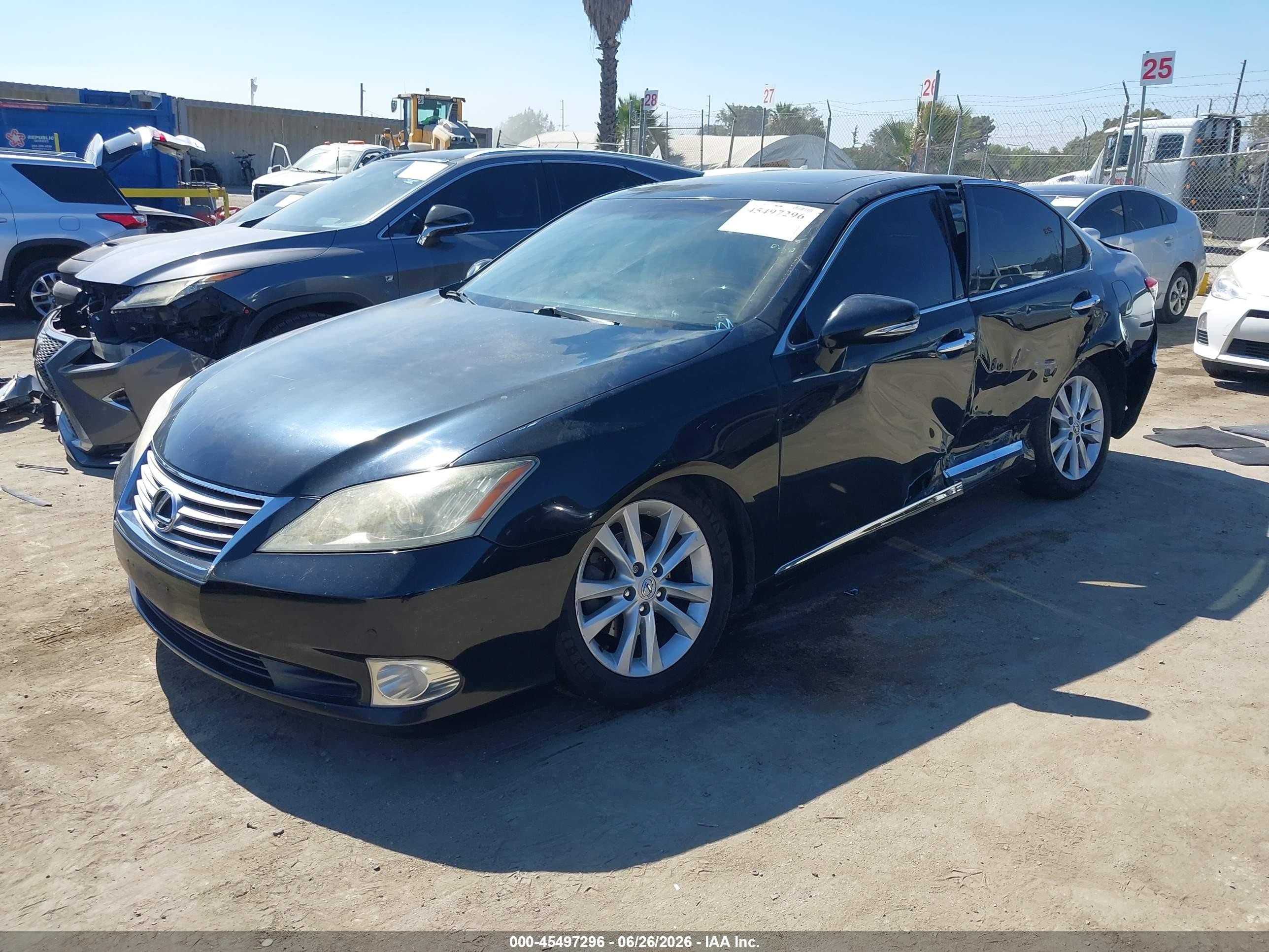 2011 Lexus Es 350   Black vin: JTHBK1EG8B2444358