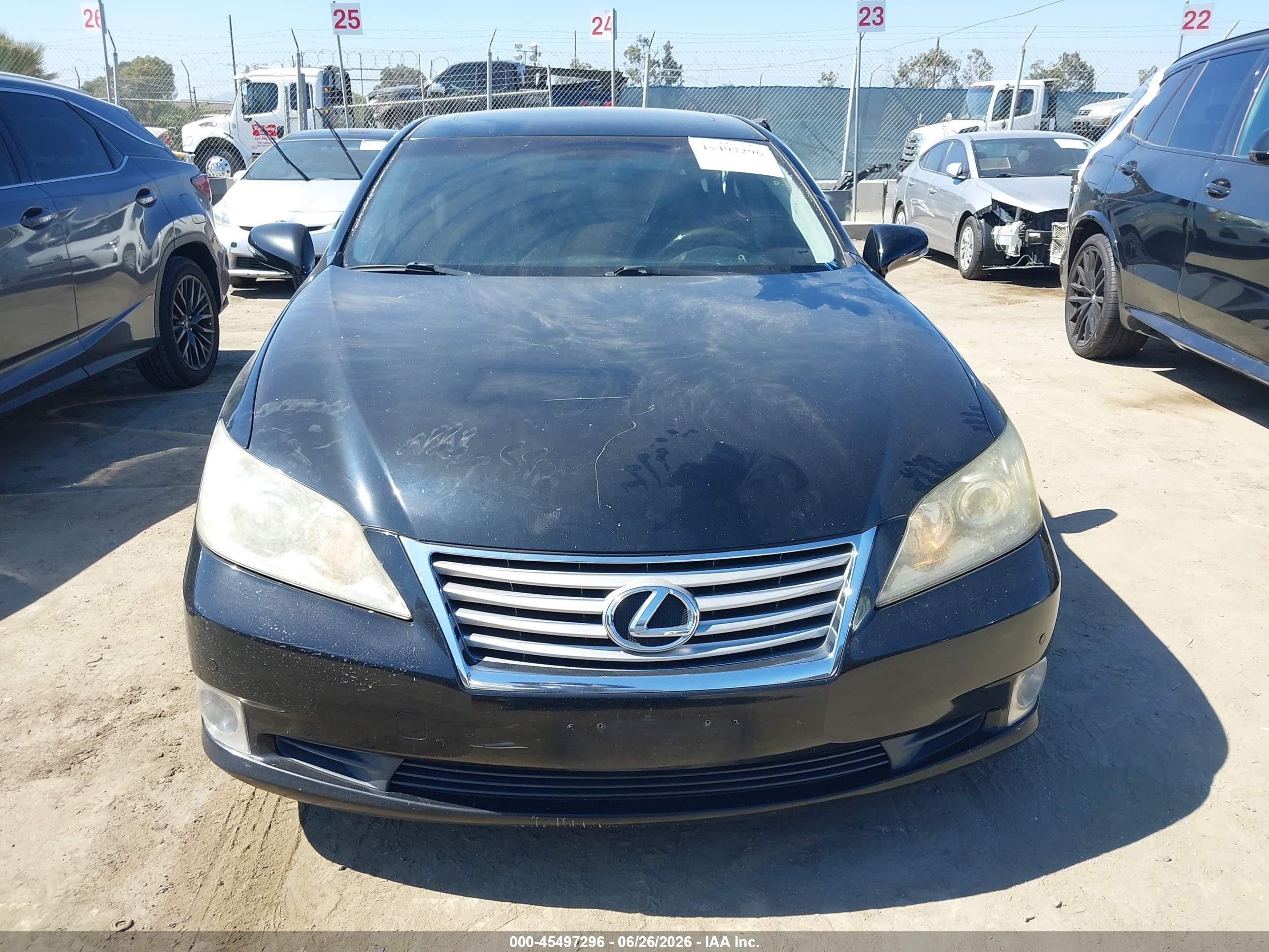 2011 Lexus Es 350   Black vin: JTHBK1EG8B2444358