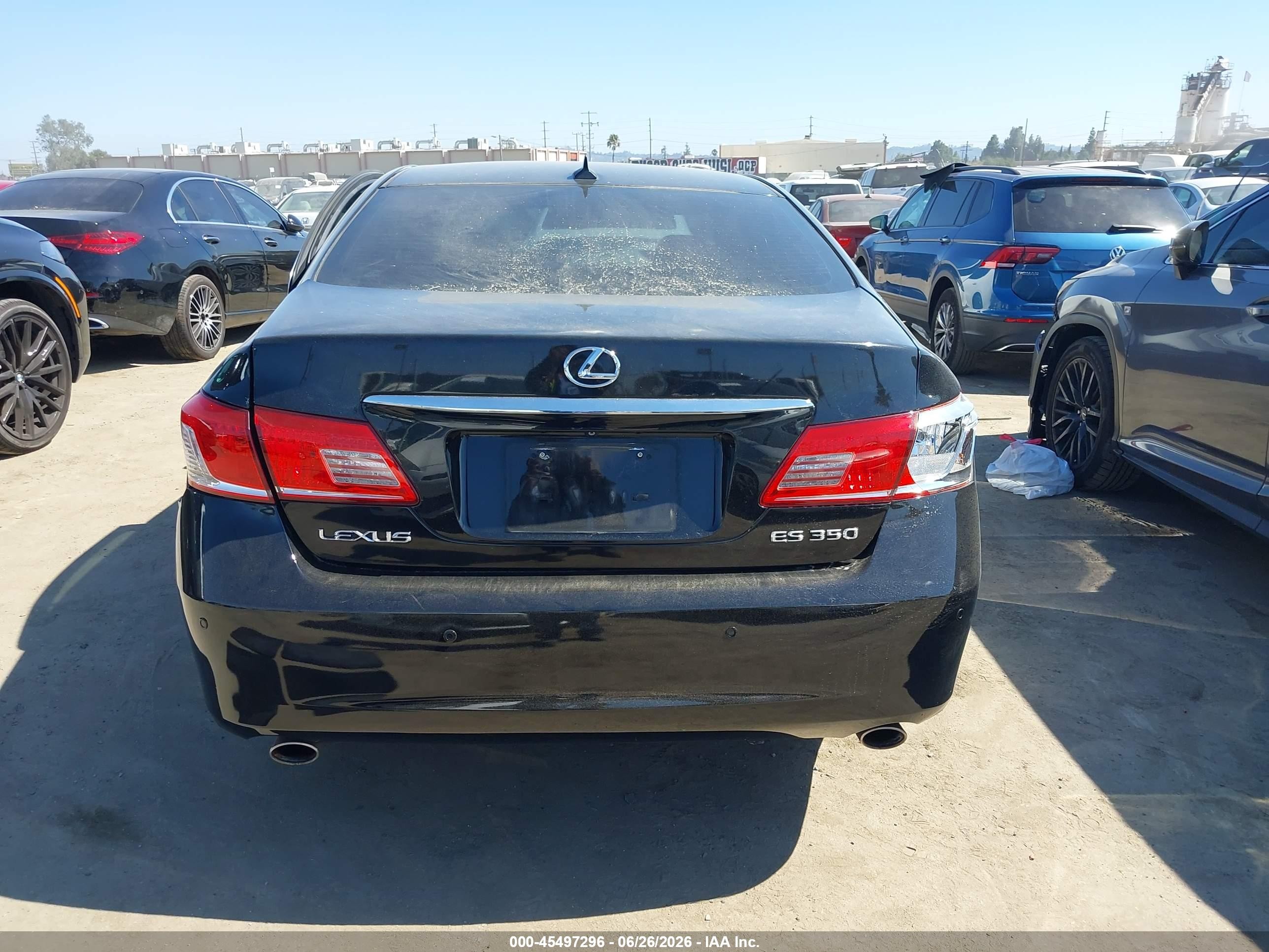 2011 Lexus Es 350   Black vin: JTHBK1EG8B2444358