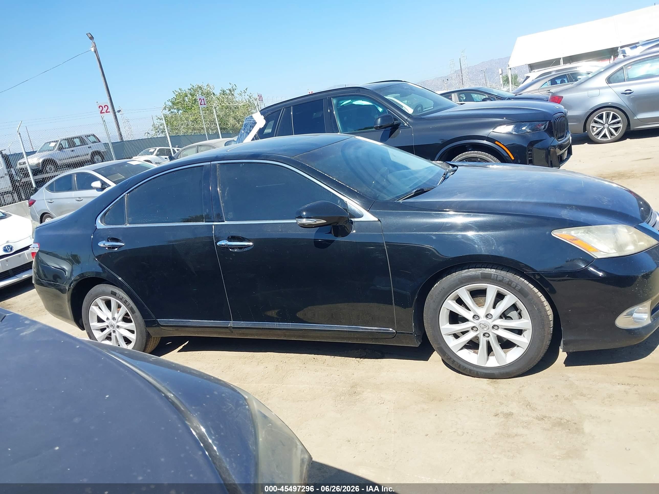 2011 Lexus Es 350   Black vin: JTHBK1EG8B2444358
