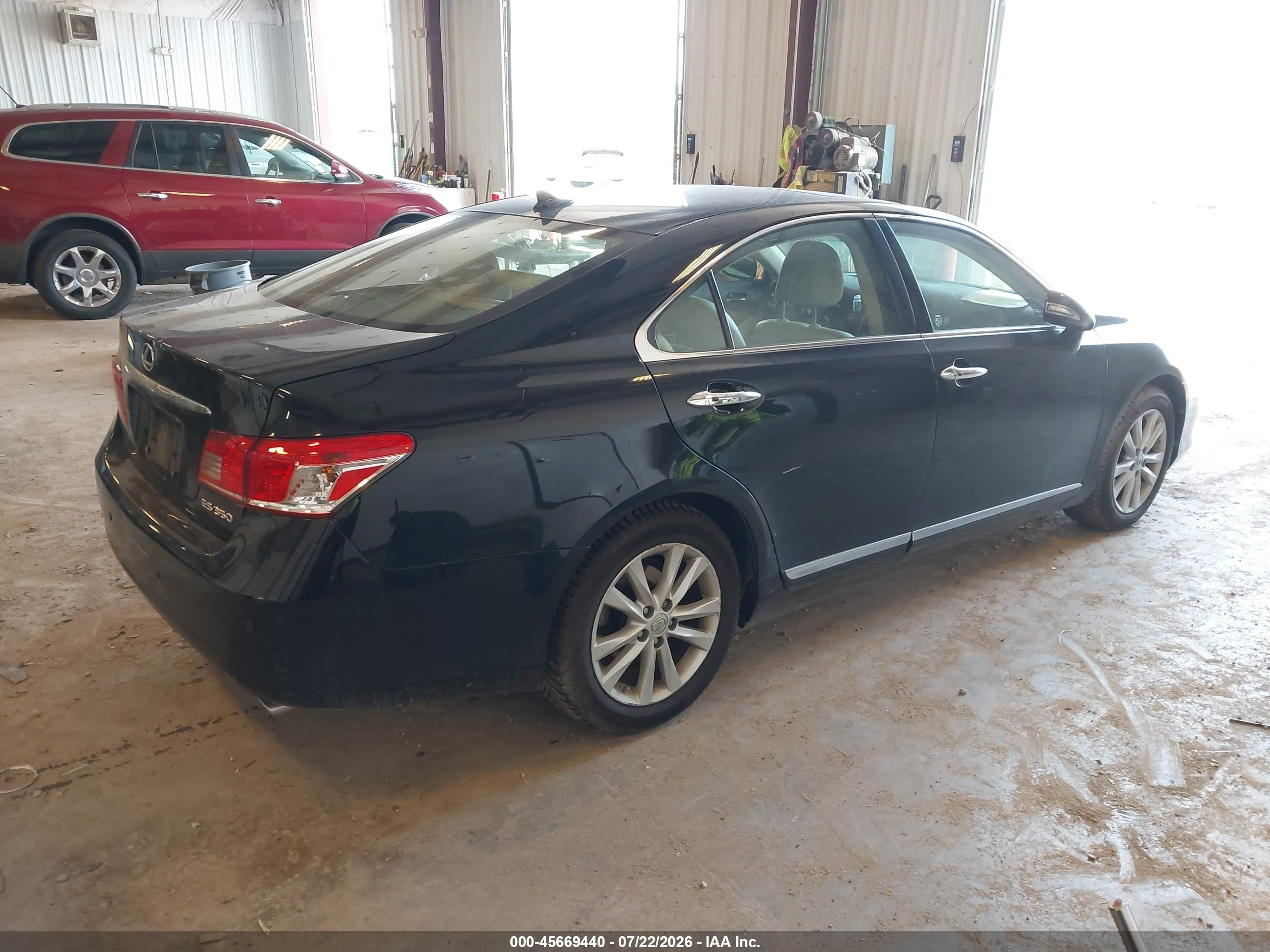 2011 Lexus Es 350   Black vin: JTHBK1EG8B2456073
