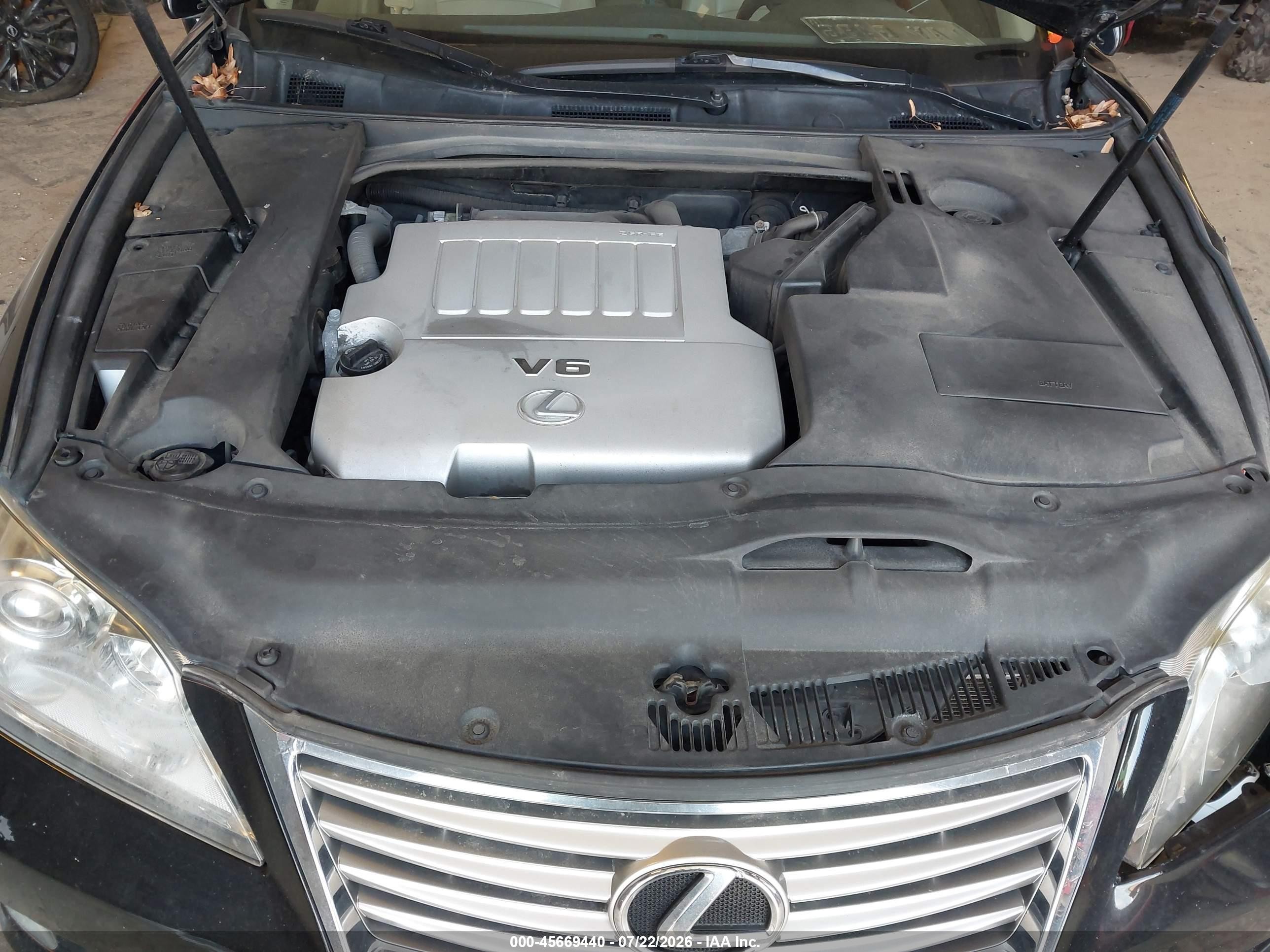 2011 Lexus Es 350   Black vin: JTHBK1EG8B2456073
