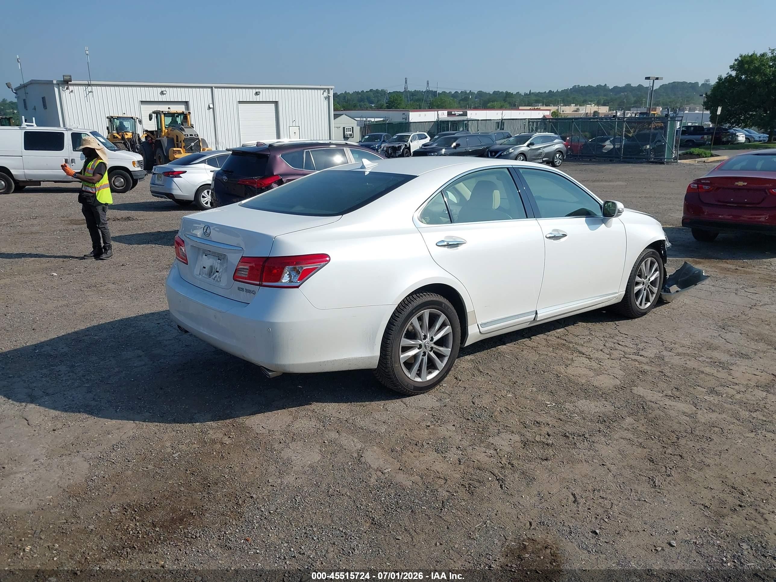 2012 Lexus Es 350   White vin: JTHBK1EG8C2475479