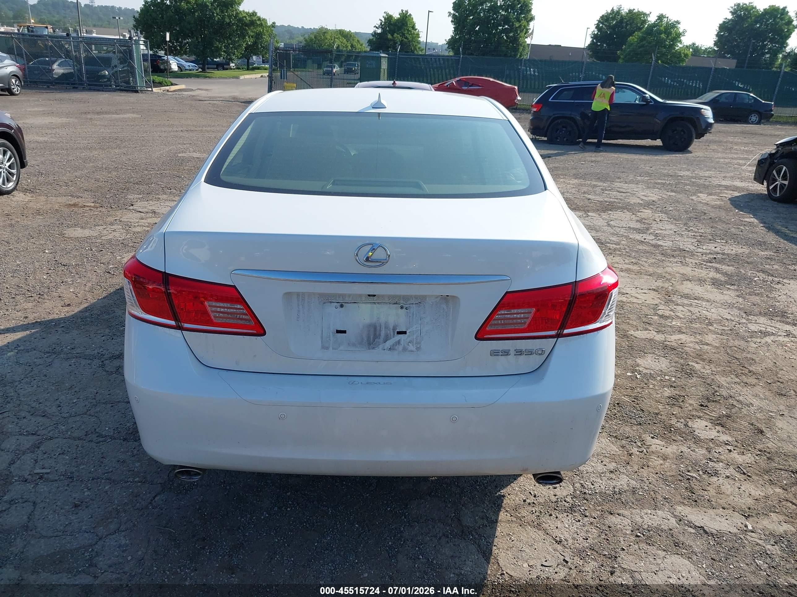 2012 Lexus Es 350   White vin: JTHBK1EG8C2475479