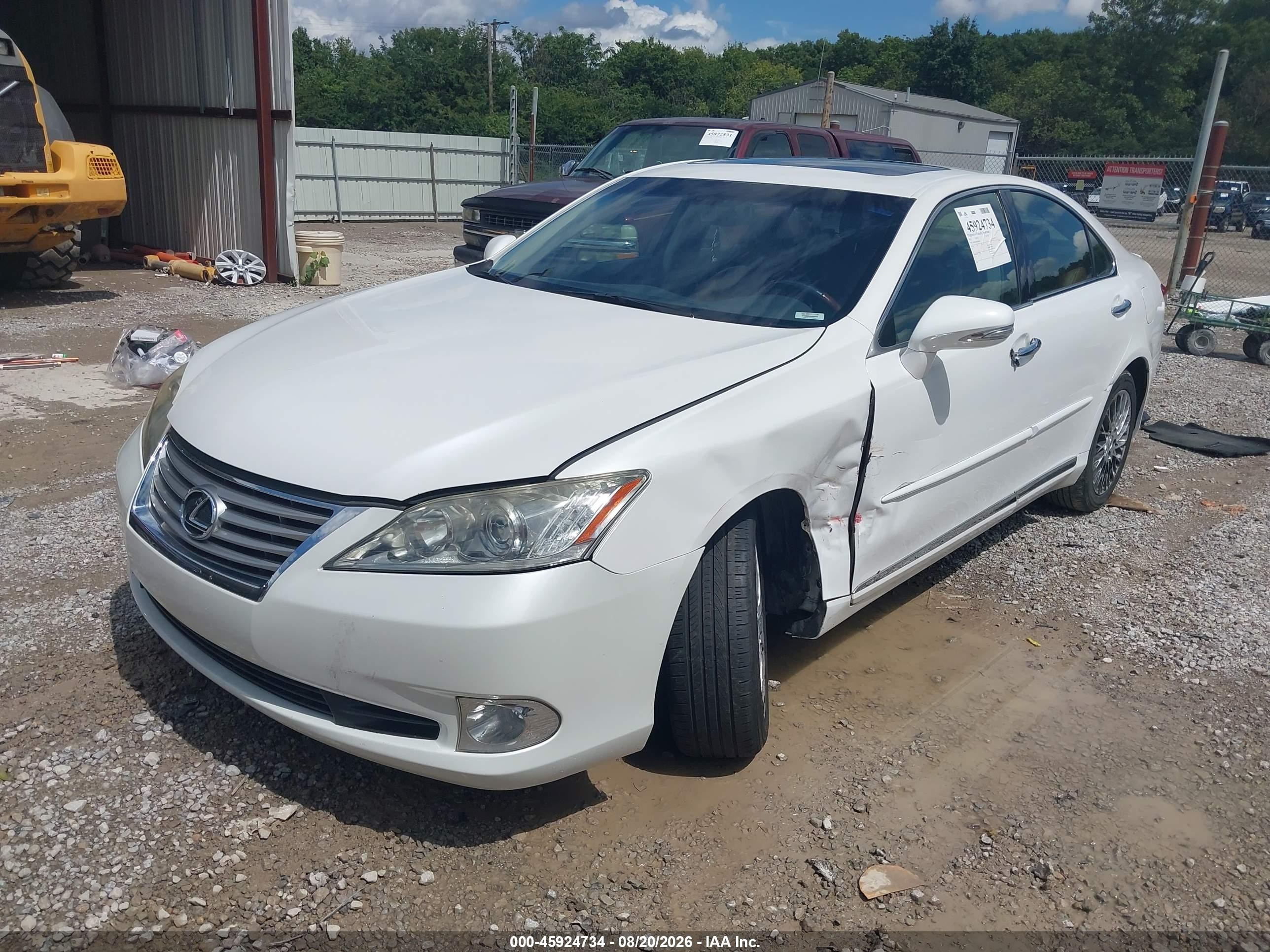 2012 Lexus Es 350 White vin: JTHBK1EG8C2489561