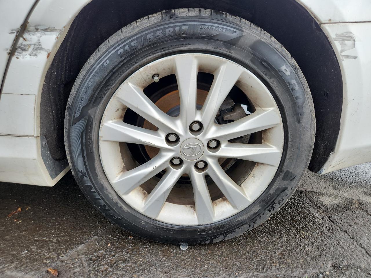 2012 Lexus Es 350 Белый vin: JTHBK1EG8C2507881 Damage: Left Rear Wheel, Curb Rash, > 12 Inches
