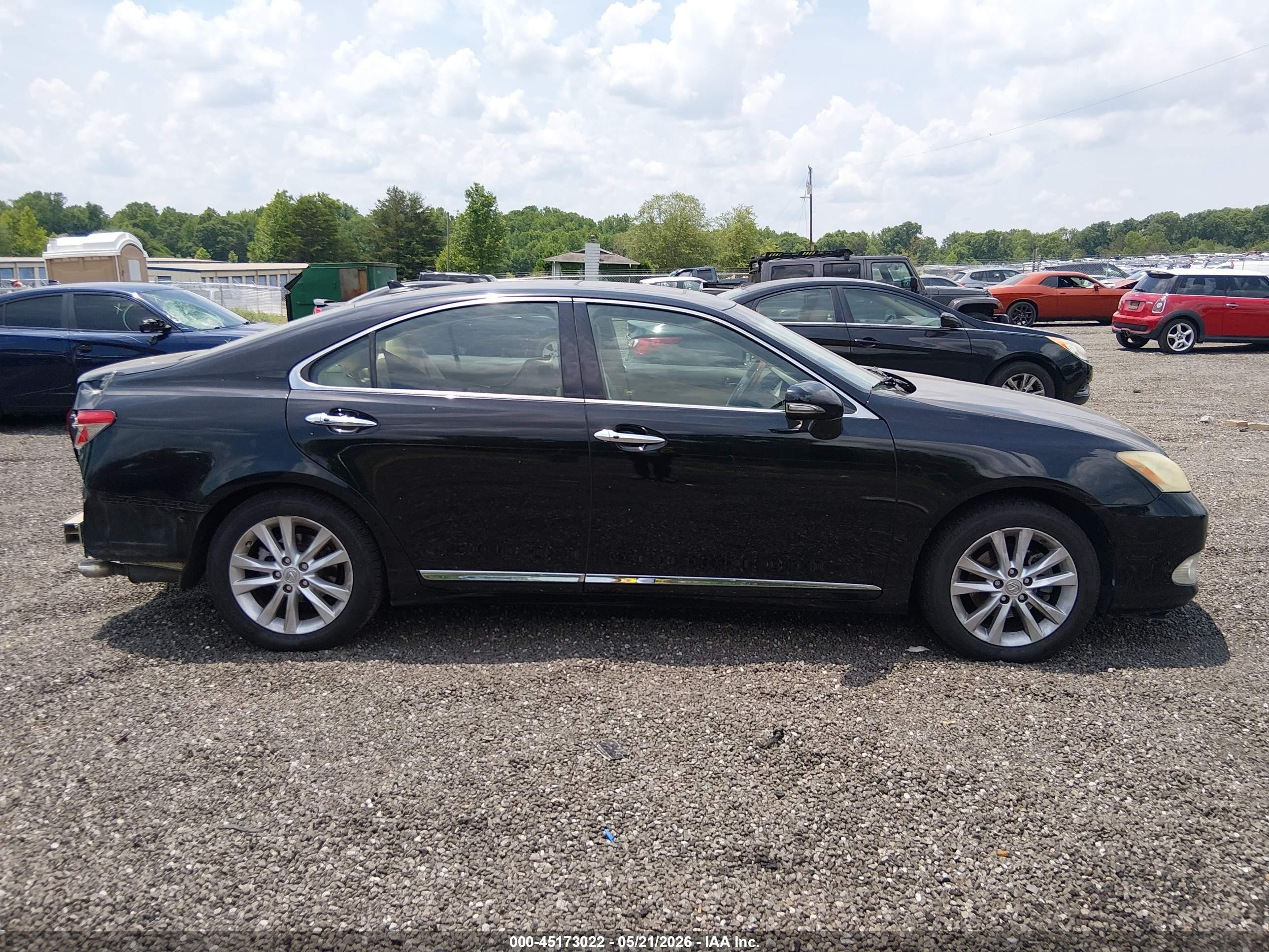 2010 Lexus Es 350 Black vin: JTHBK1EG9A2357101