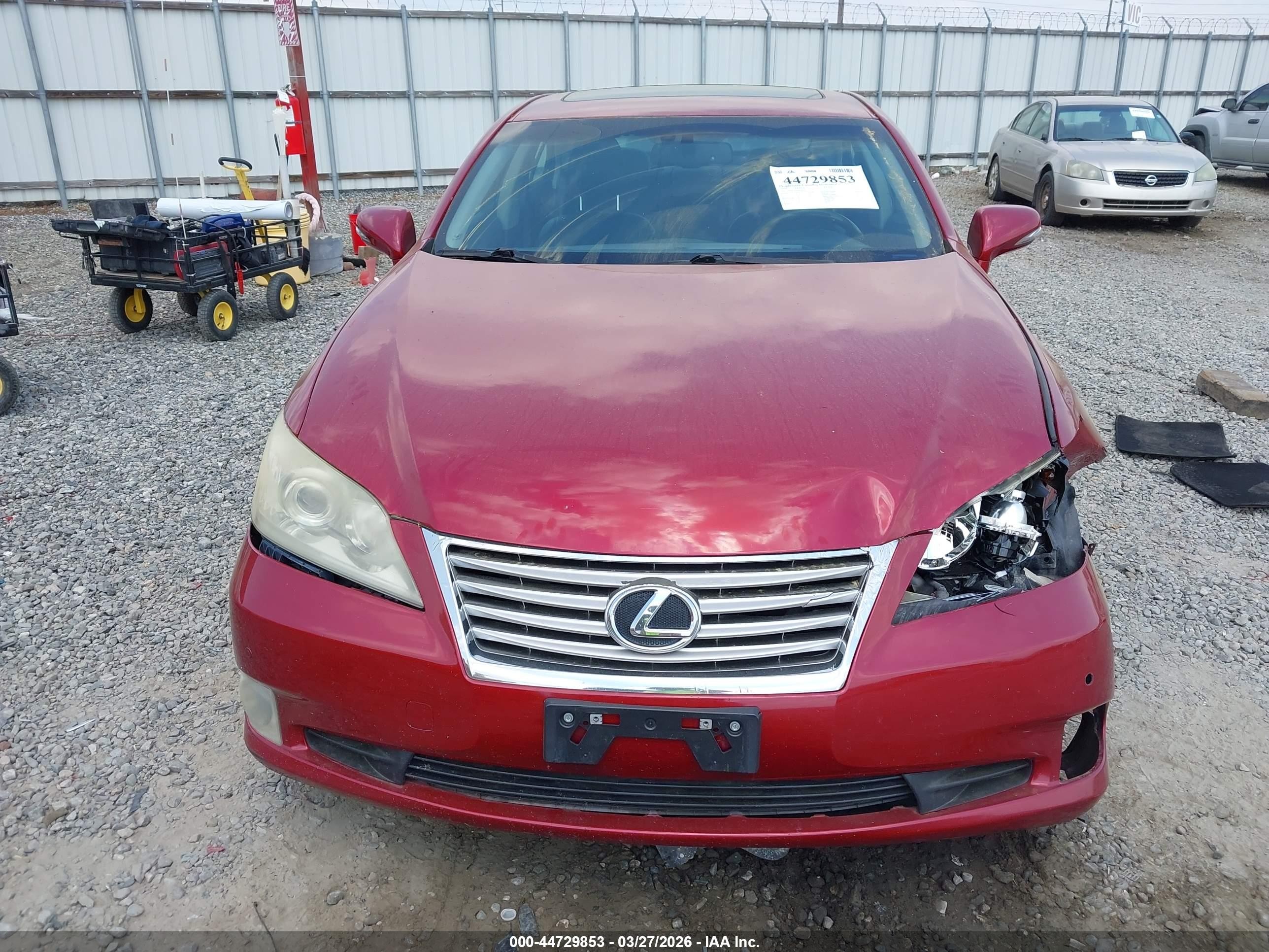2010 Lexus Es 350 Maroon vin: JTHBK1EG9A2385674