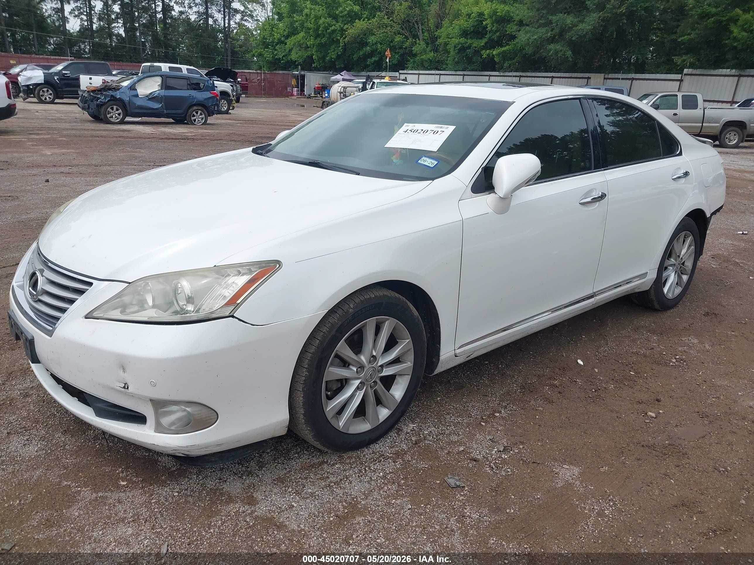 2010 Lexus Es 350 White vin: JTHBK1EG9A2391099