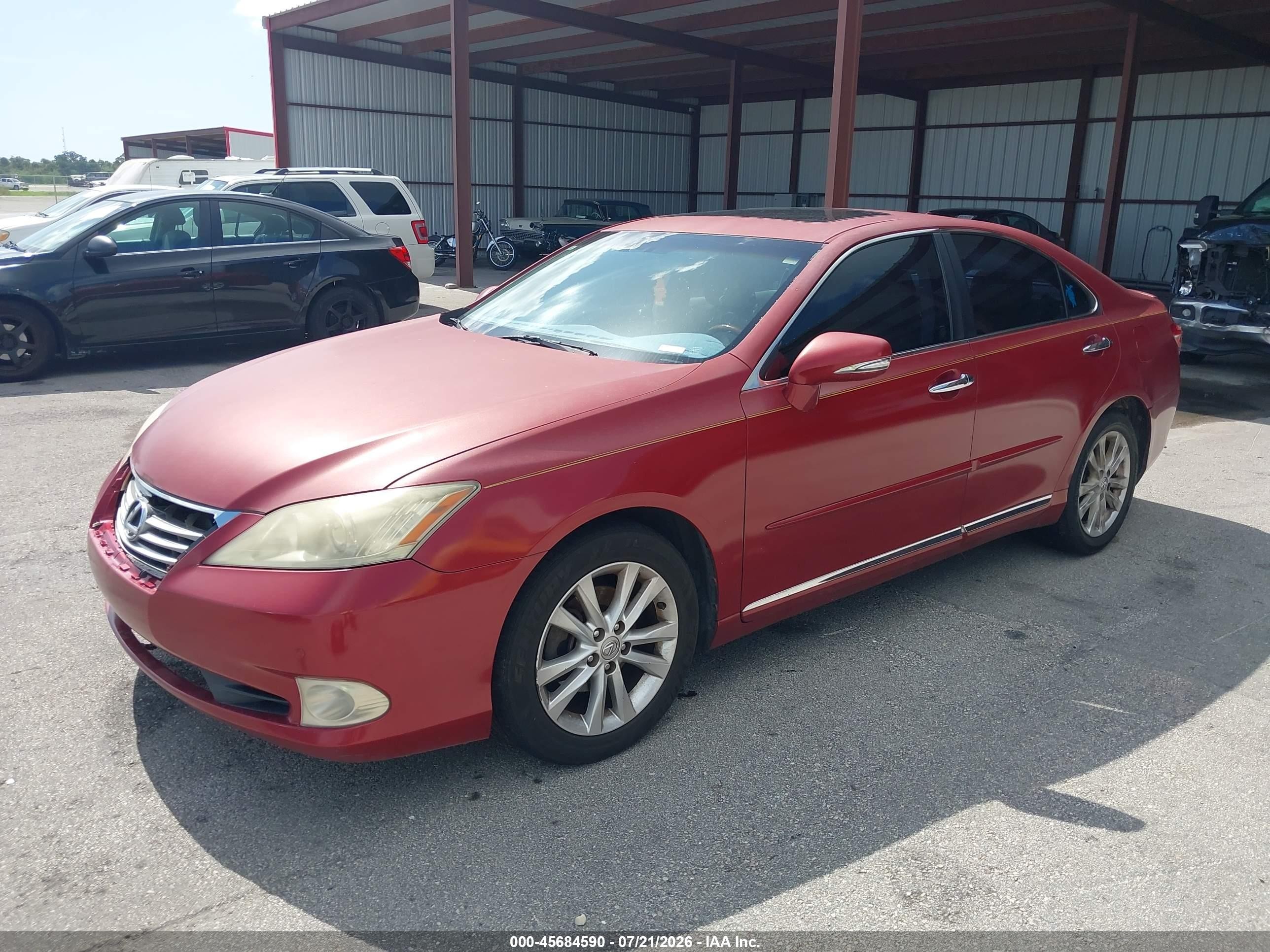2011 Lexus Es 350   Красный vin: JTHBK1EG9B2422272