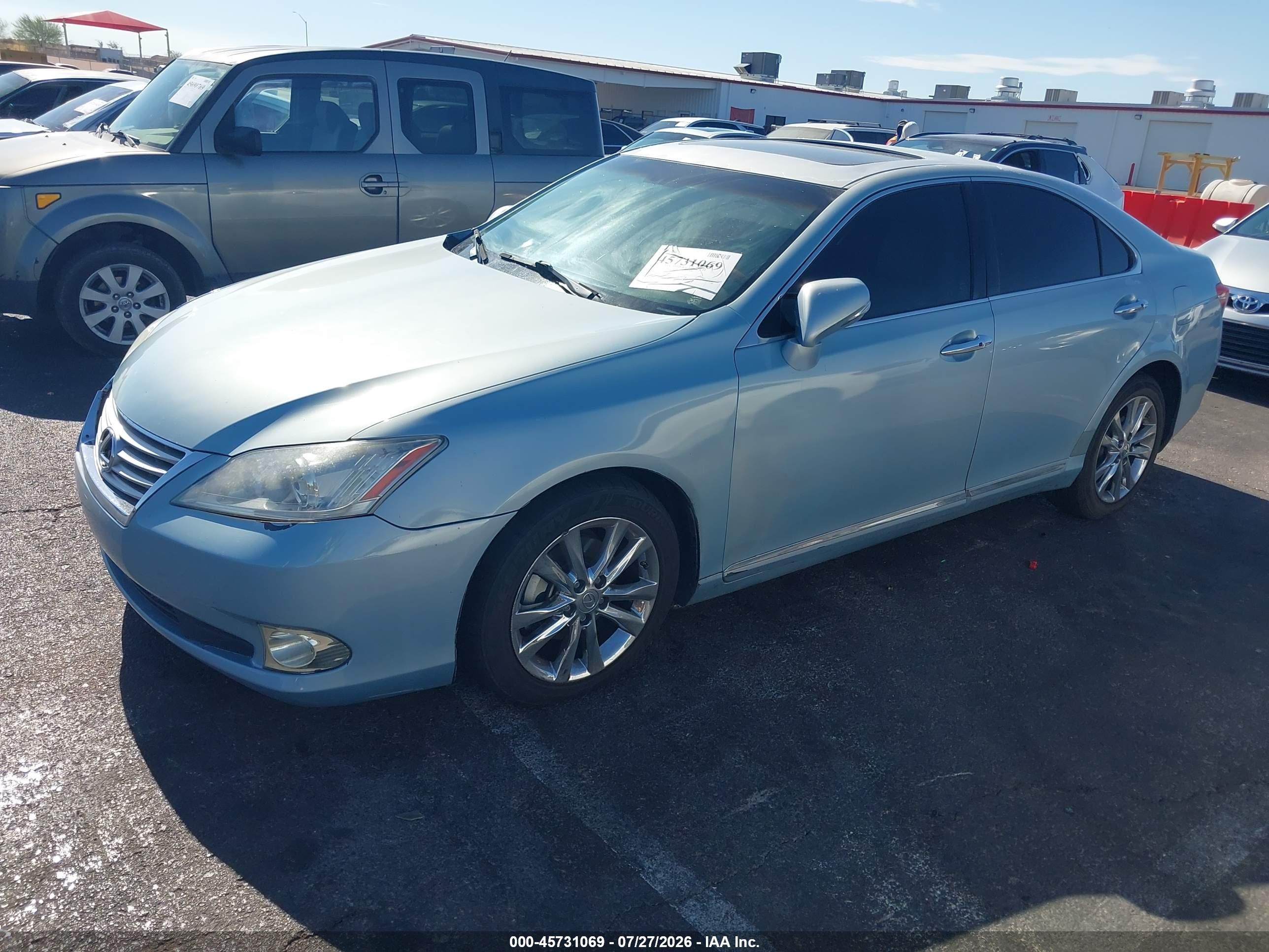 2011 Lexus Es 350   Light Blue vin: JTHBK1EG9B2433756