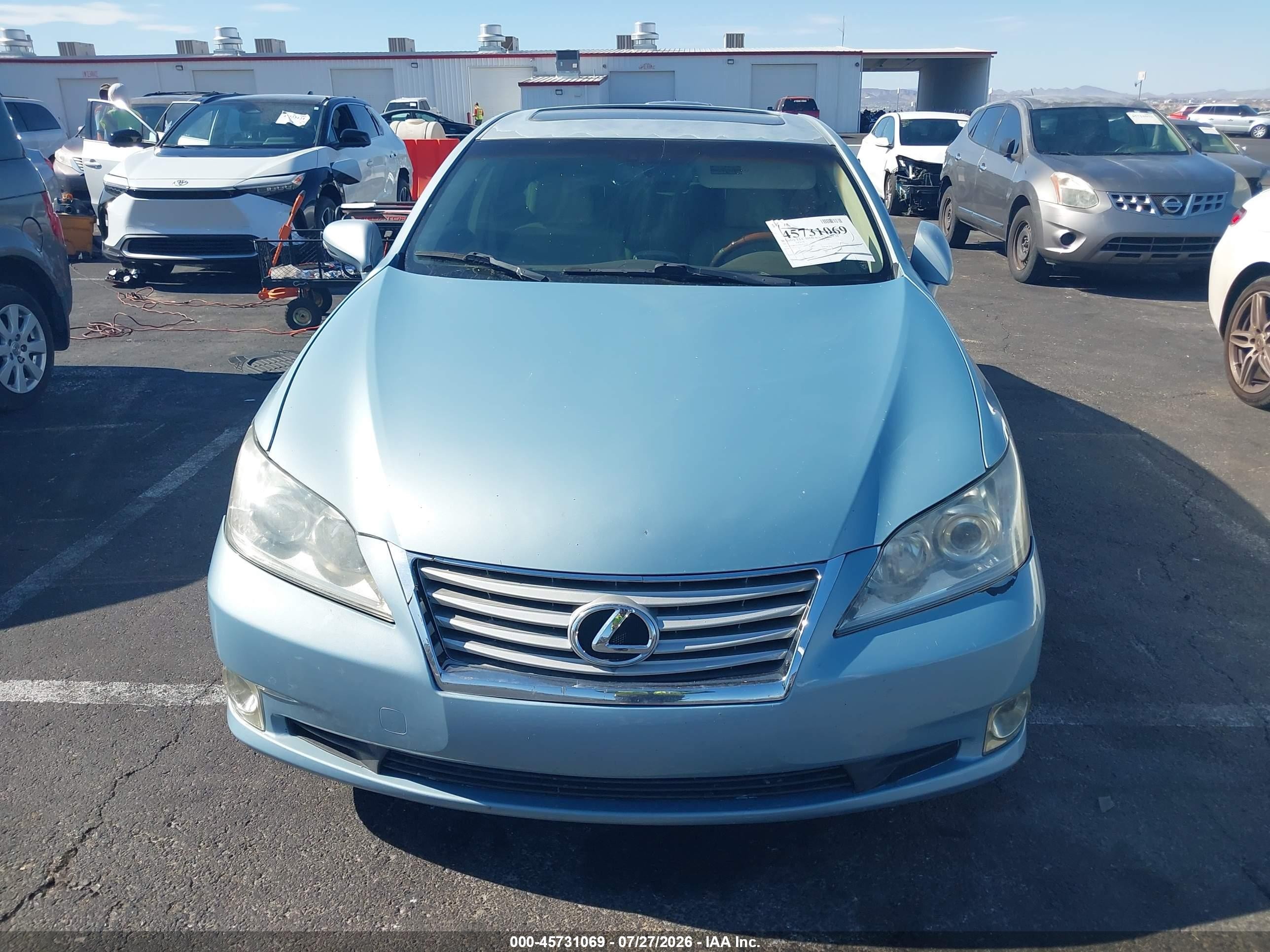 2011 Lexus Es 350   Light Blue vin: JTHBK1EG9B2433756
