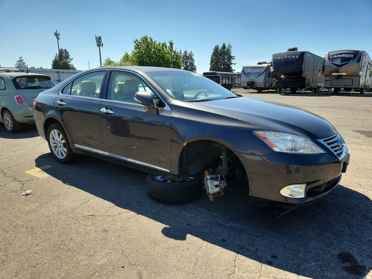 2011 Lexus Es 350 Black vin: JTHBK1EG9B2437452
