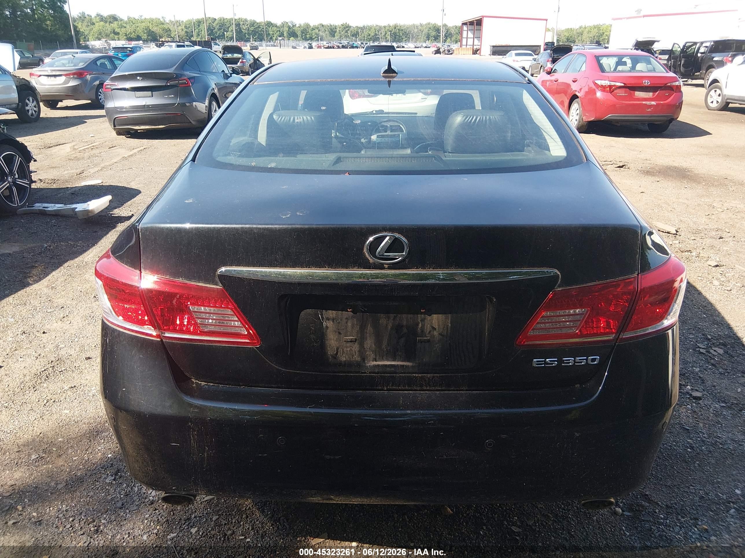 2011 Lexus Es 350 Black vin: JTHBK1EG9B2467292