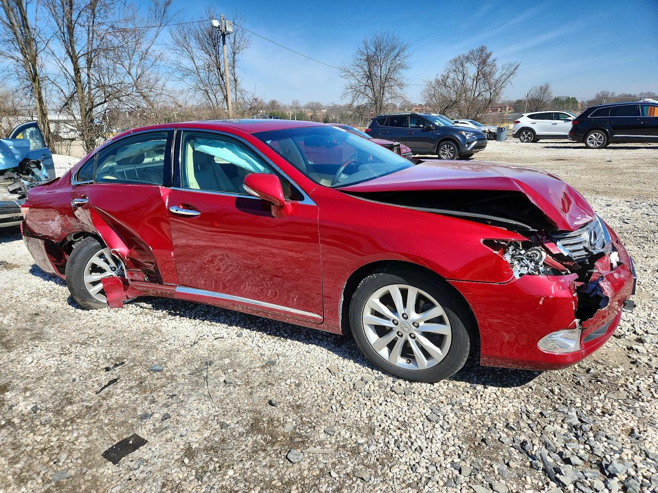 2011 Lexus Es 350 Base Red vin: JTHBK1EG9B2470452