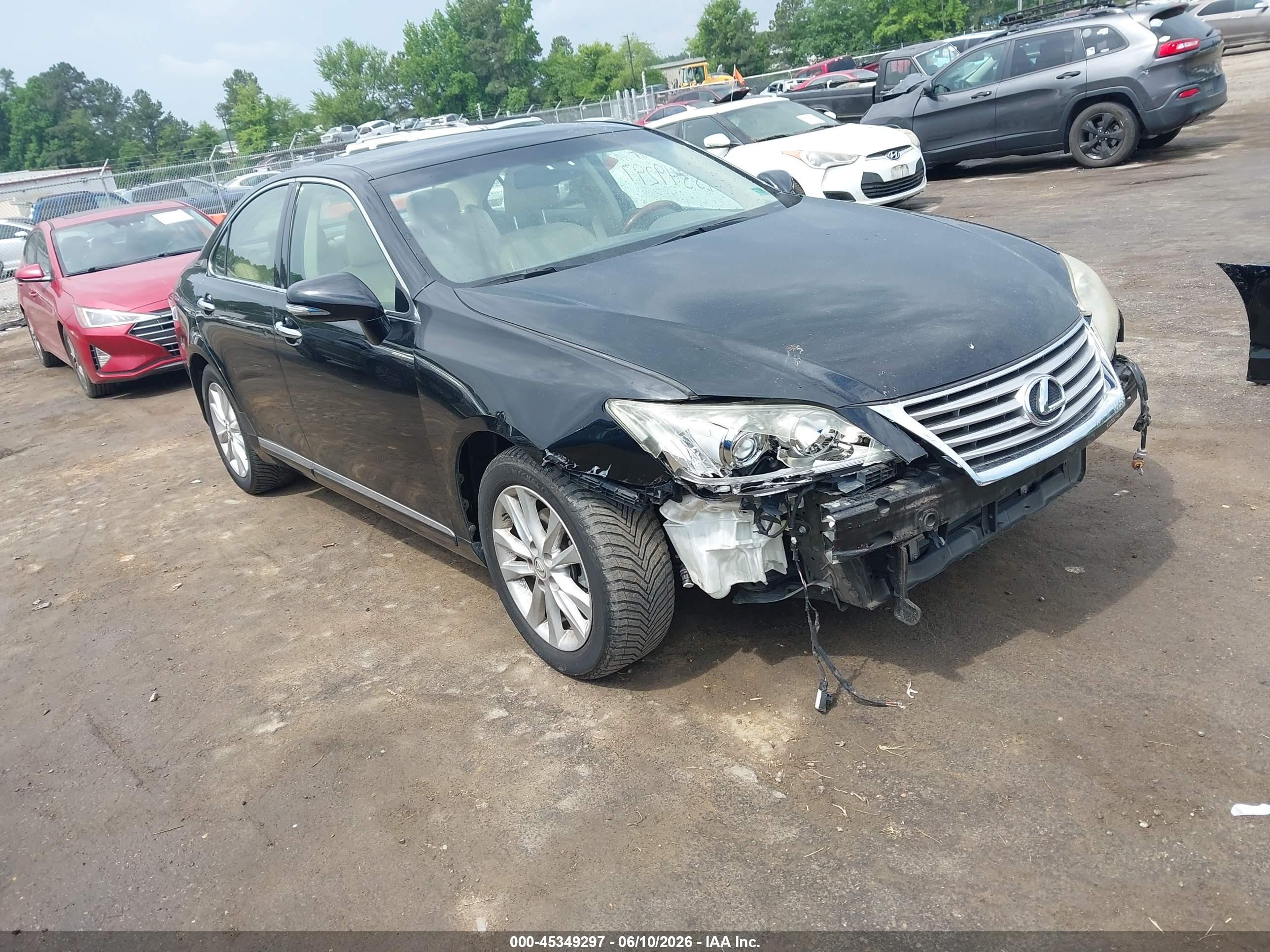 2012 Lexus Es 350   Black vin: JTHBK1EG9C2479895