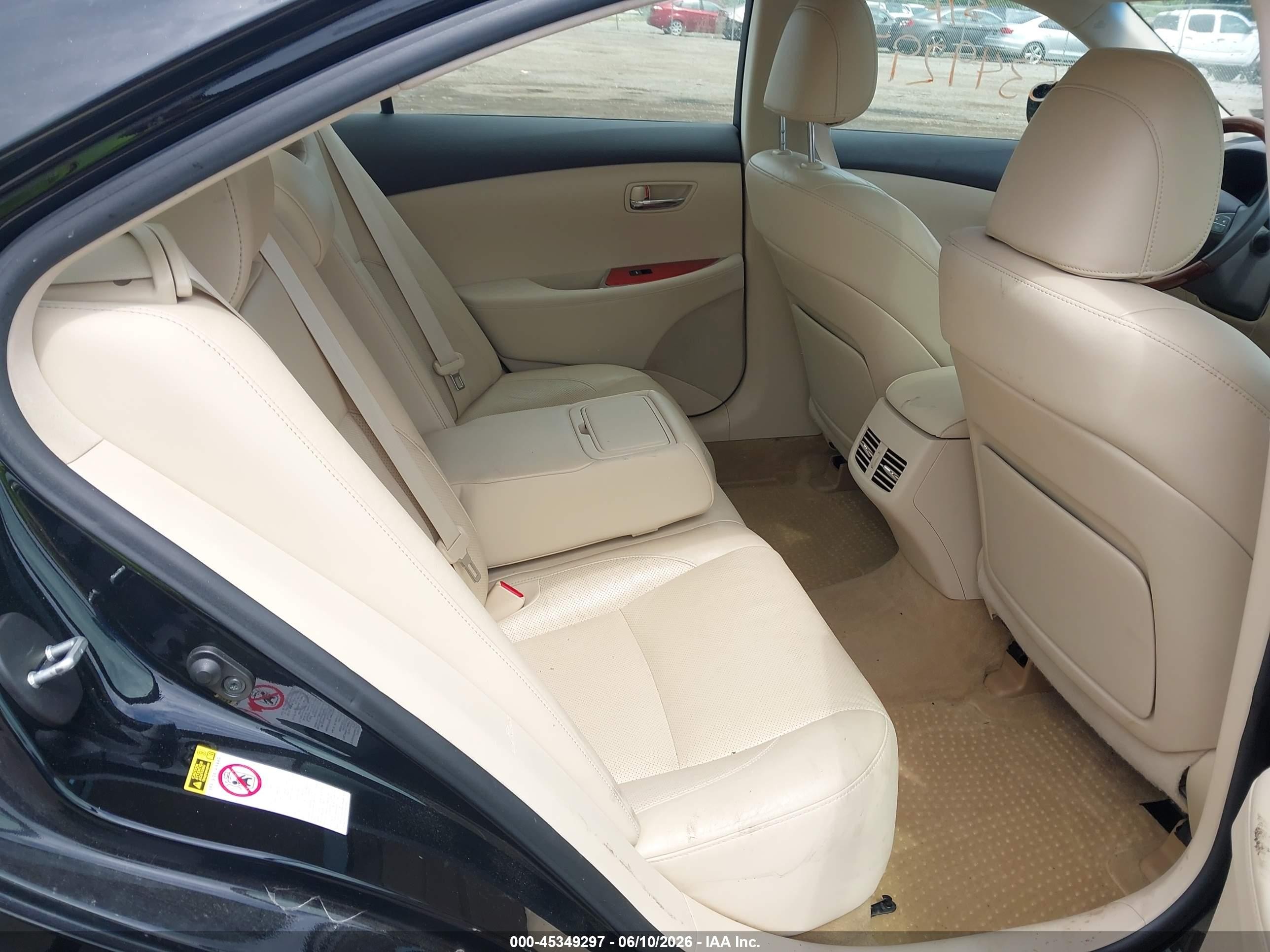 2012 Lexus Es 350   Black vin: JTHBK1EG9C2479895