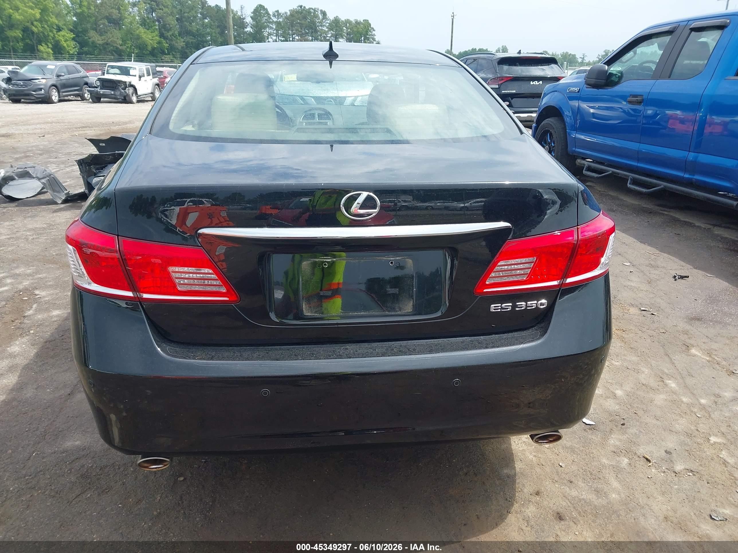 2012 Lexus Es 350   Black vin: JTHBK1EG9C2479895