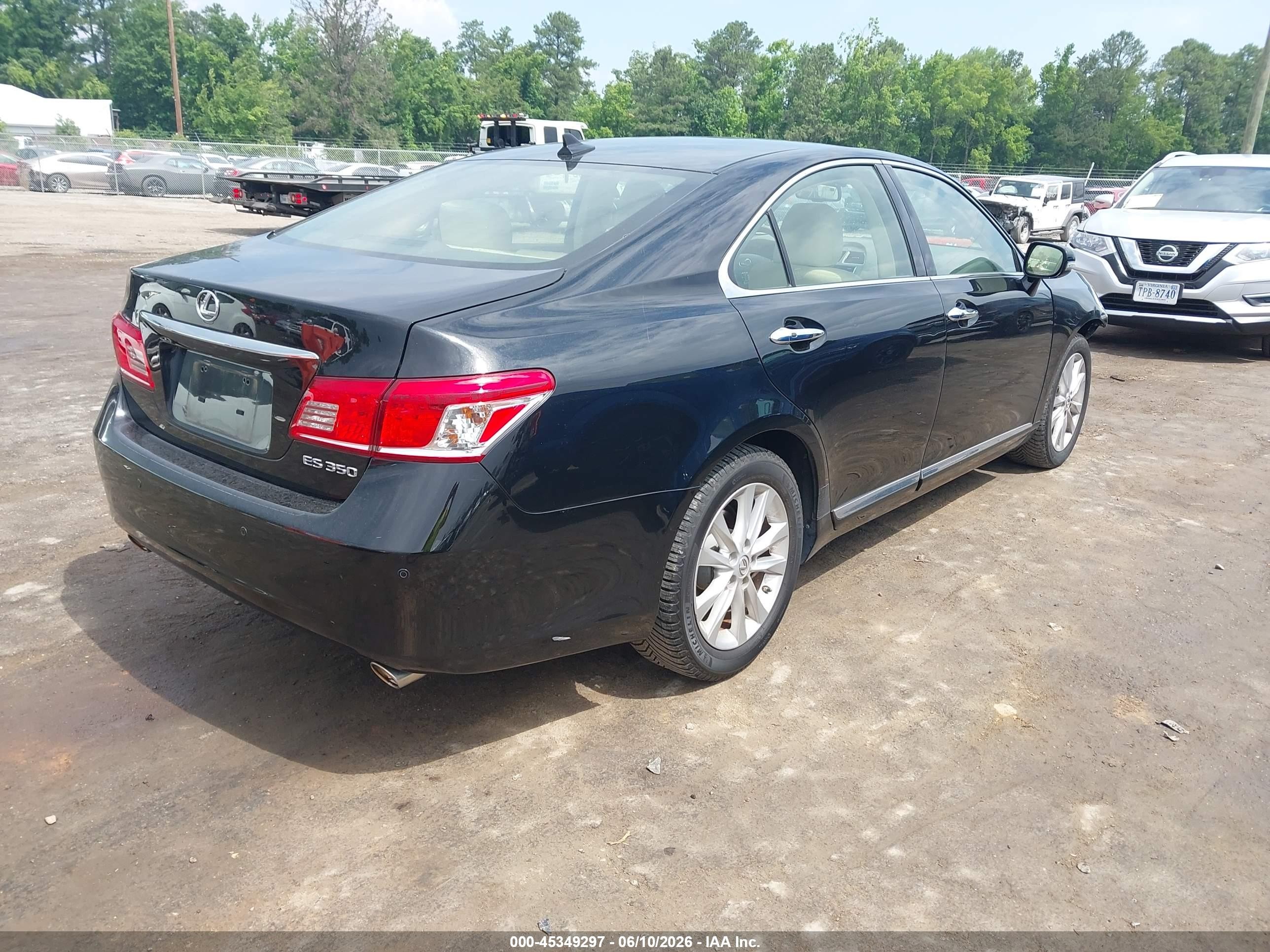 2012 Lexus Es 350   Black vin: JTHBK1EG9C2479895