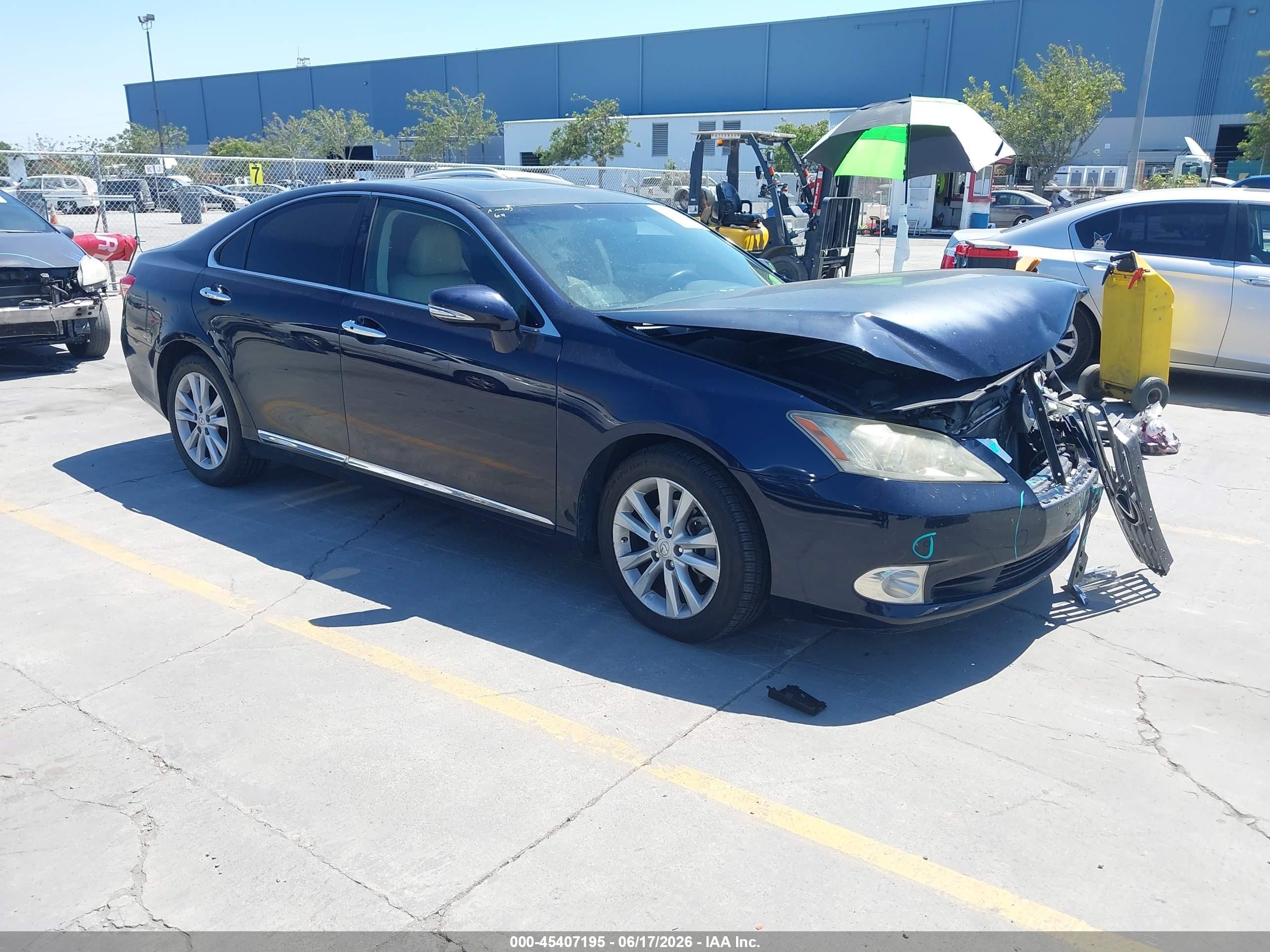 2010 Lexus Es 350 Dark Blue vin: JTHBK1EGXA2350707