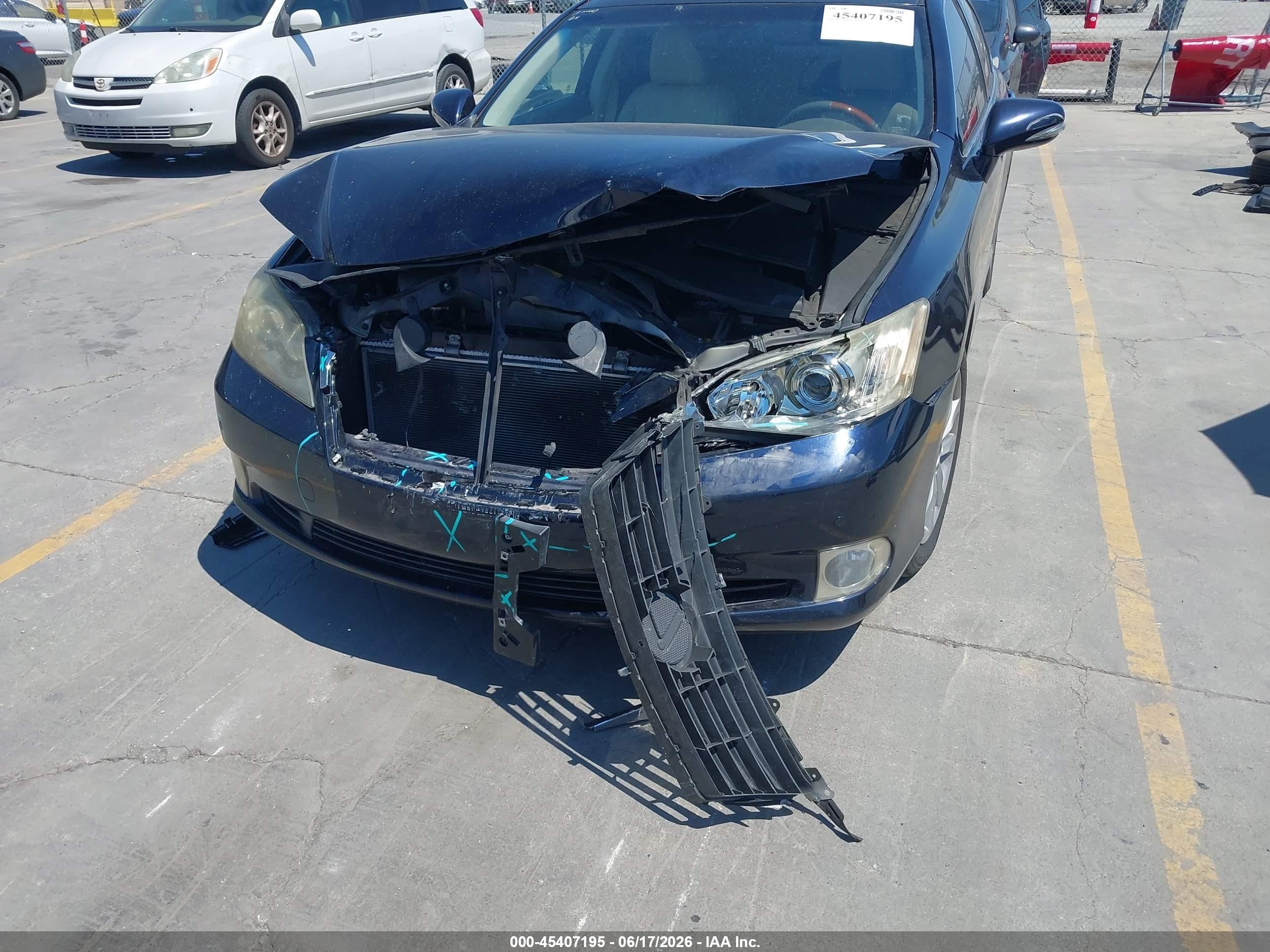 2010 Lexus Es 350   Dark Blue vin: JTHBK1EGXA2350707