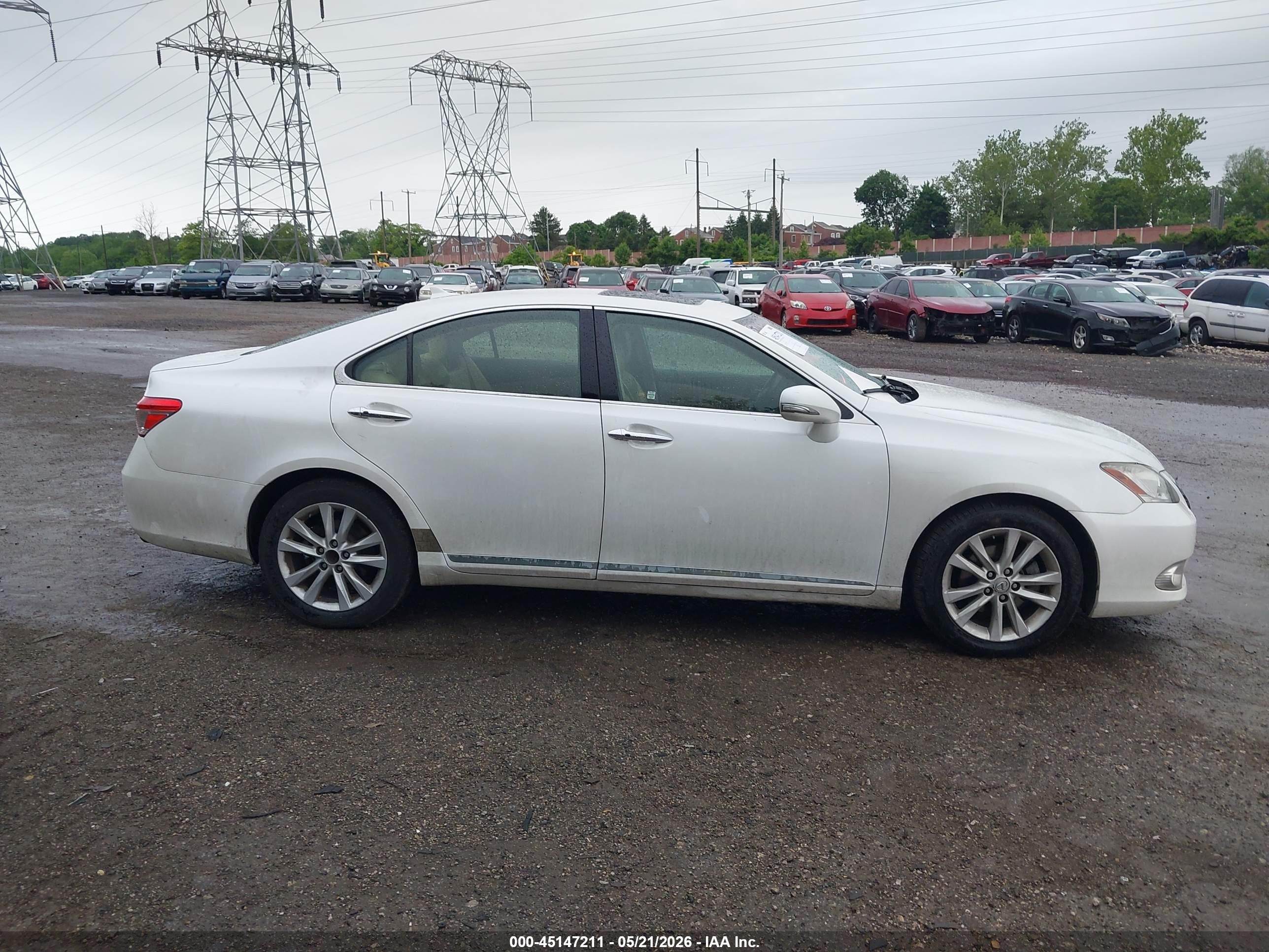 2010 Lexus Es 350   White vin: JTHBK1EGXA2368236