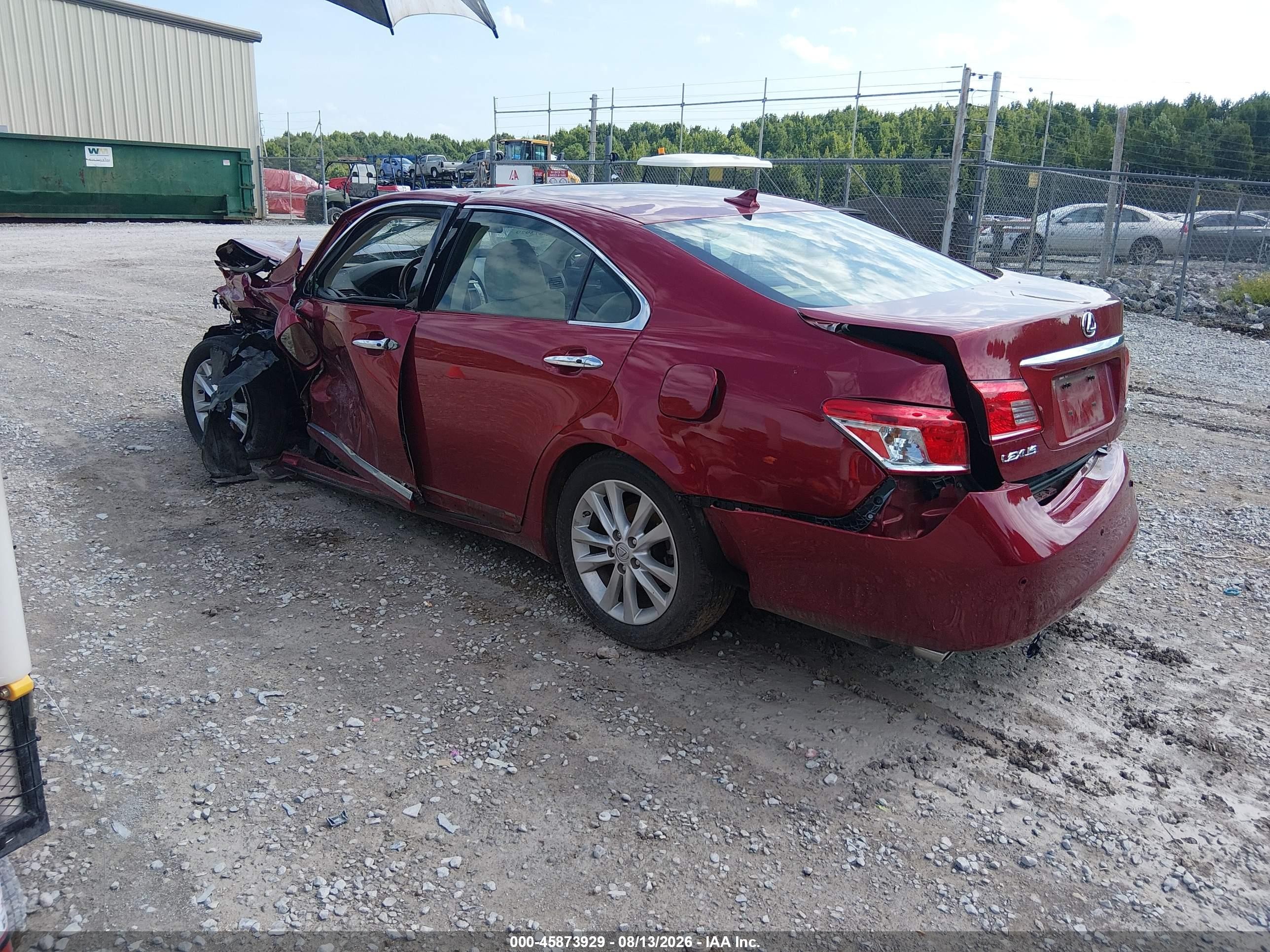 2010 Lexus Es 350   Maroon vin: JTHBK1EGXA2391886
