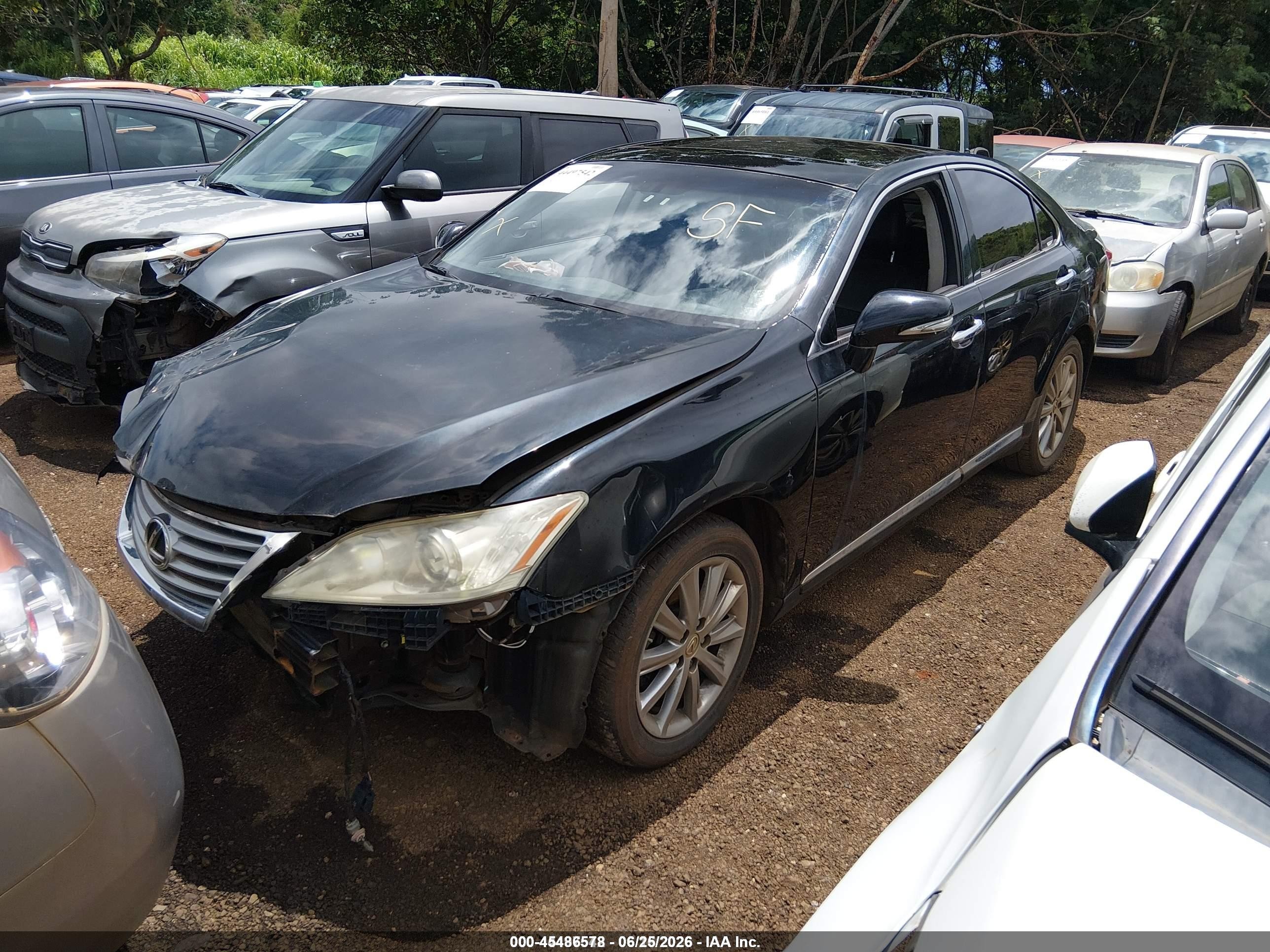 2010 Lexus Es 350   Черный vin: JTHBK1EGXA2396392
