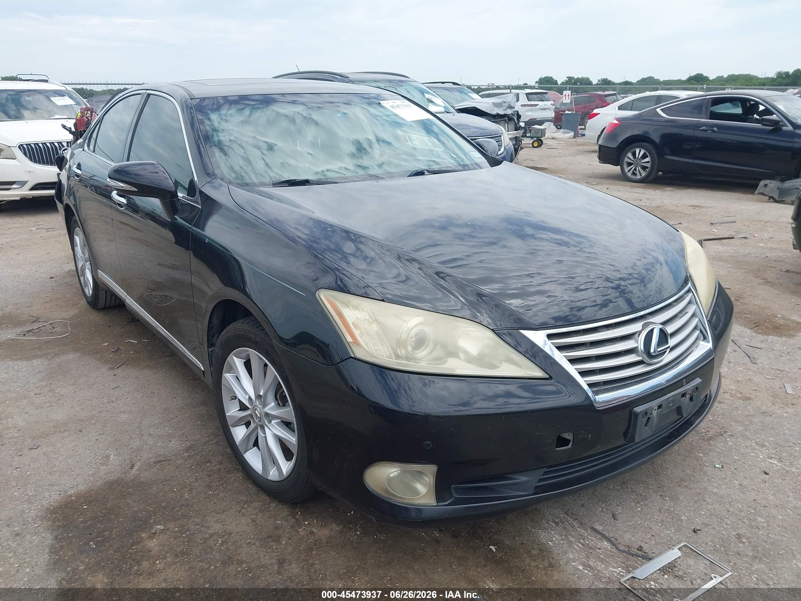 2010 Lexus Es 350   Black vin: JTHBK1EGXA2401025