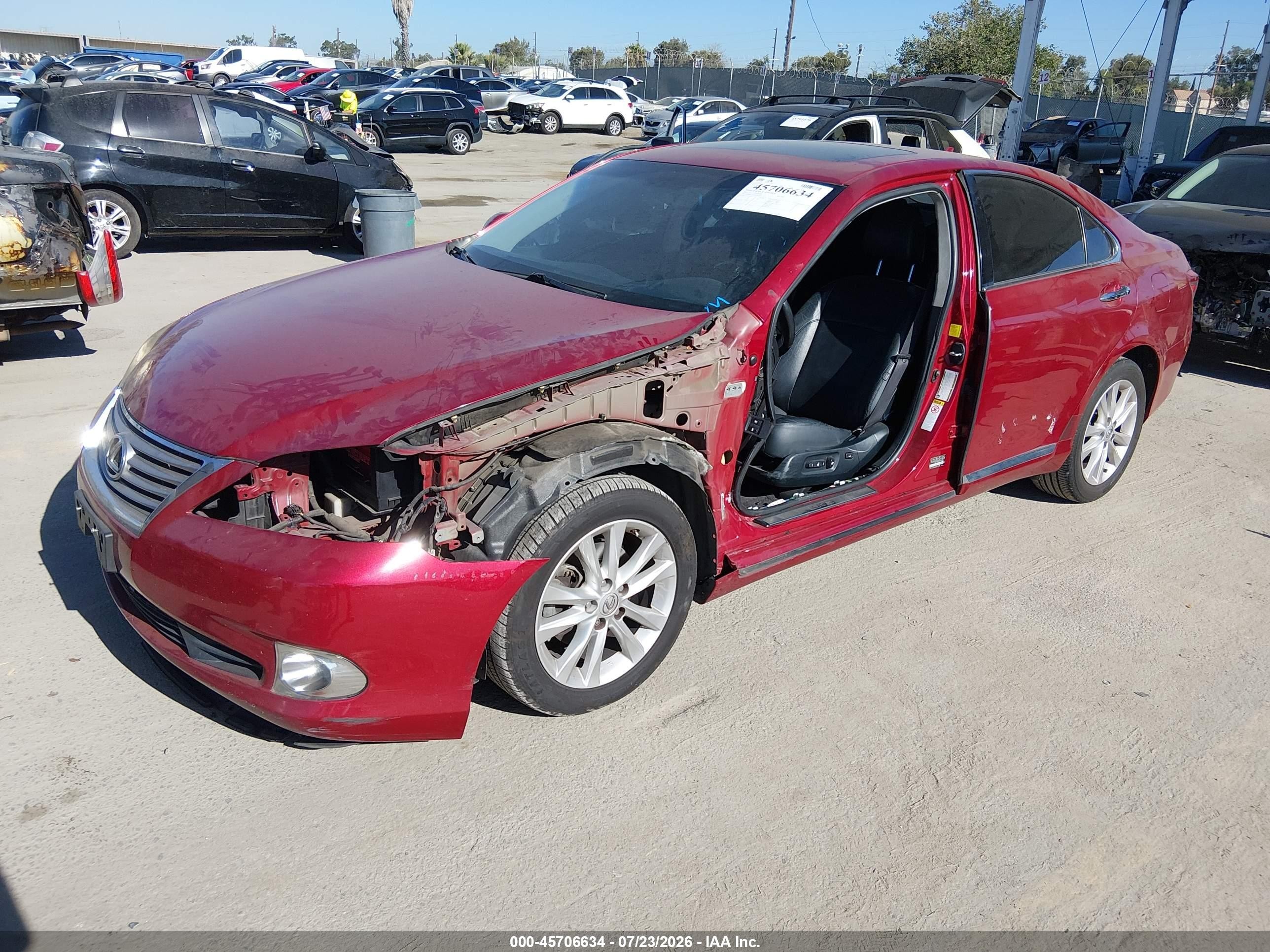 2011 Lexus Es 350 Red vin: JTHBK1EGXB2431126