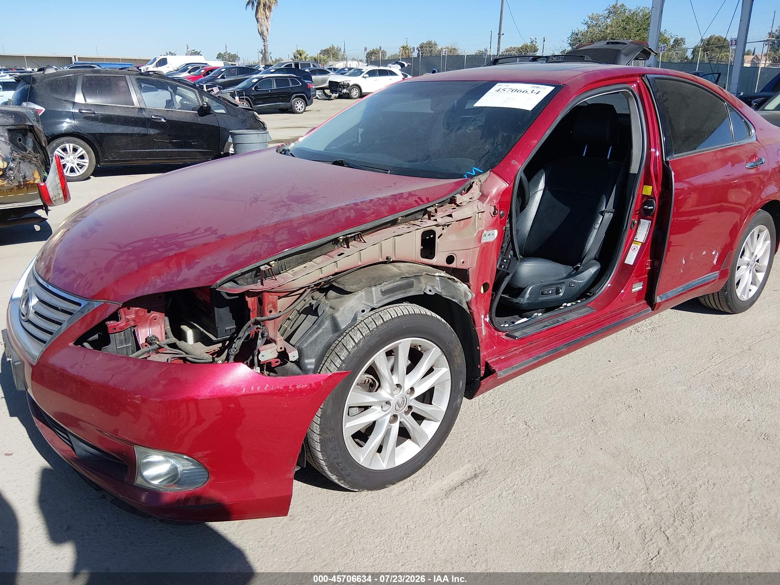 2011 Lexus Es 350 Red vin: JTHBK1EGXB2431126
