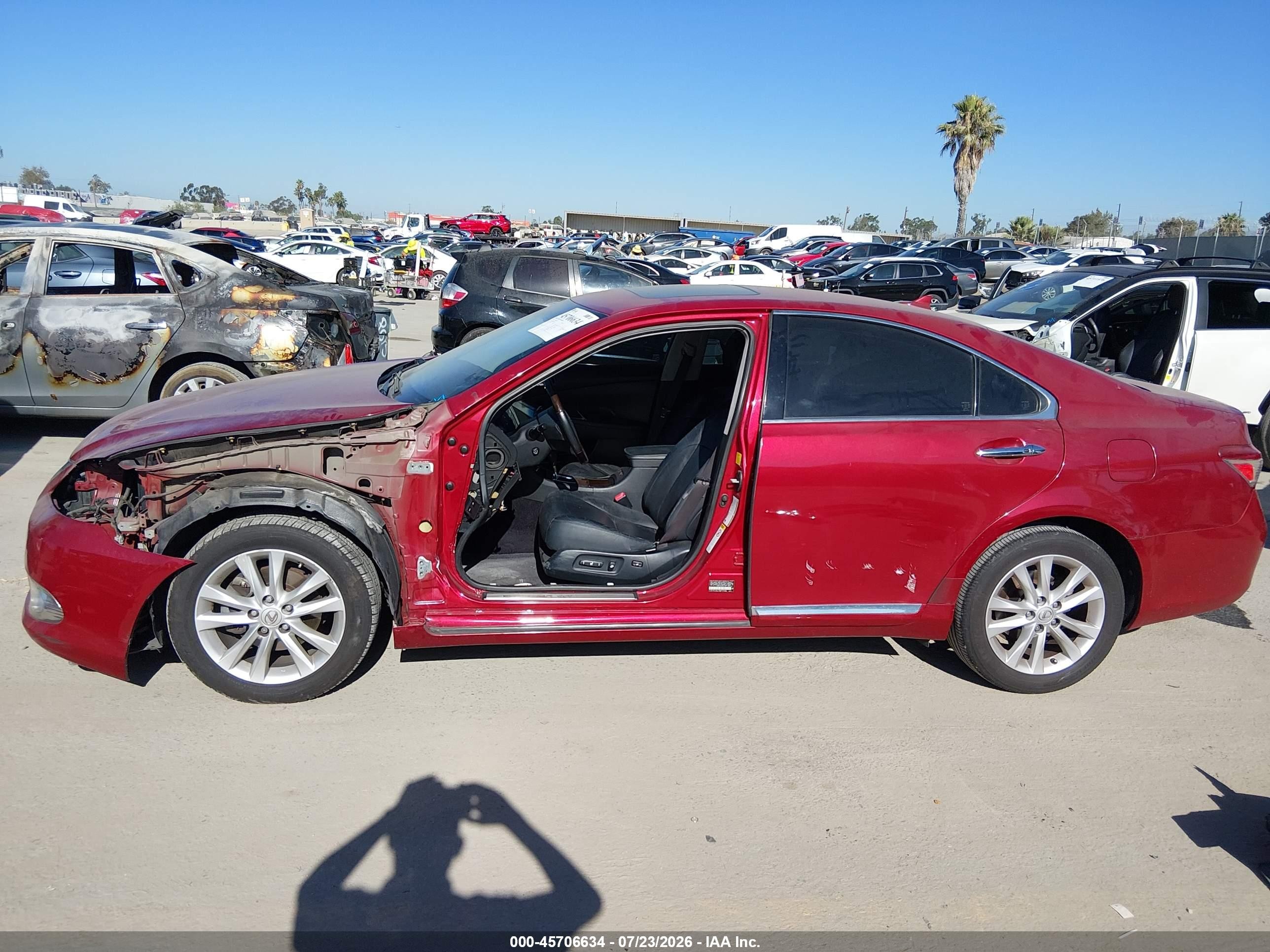 2011 Lexus Es 350 Red vin: JTHBK1EGXB2431126