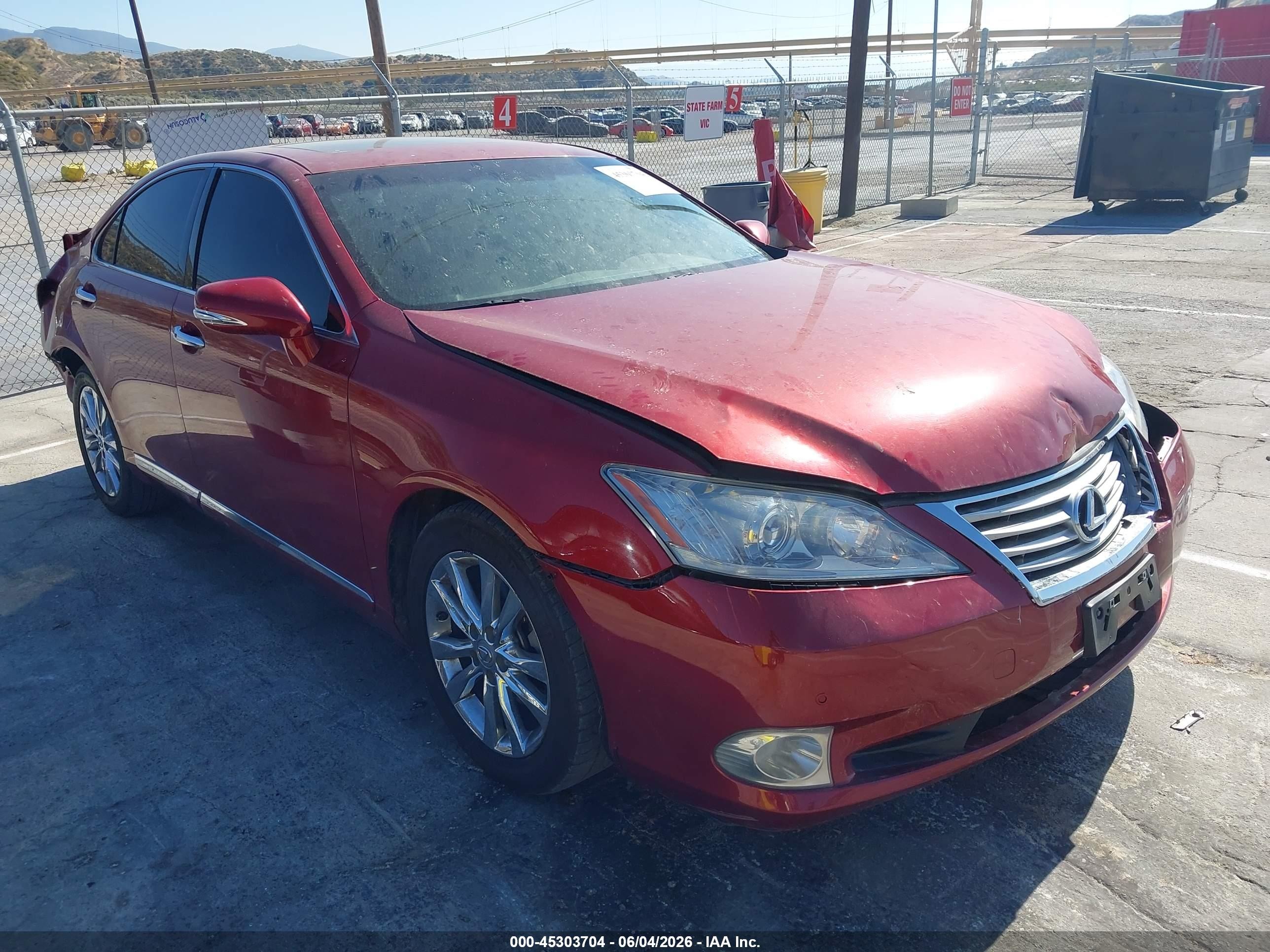 2011 Lexus Es 350   Красный vin: JTHBK1EGXB2432471