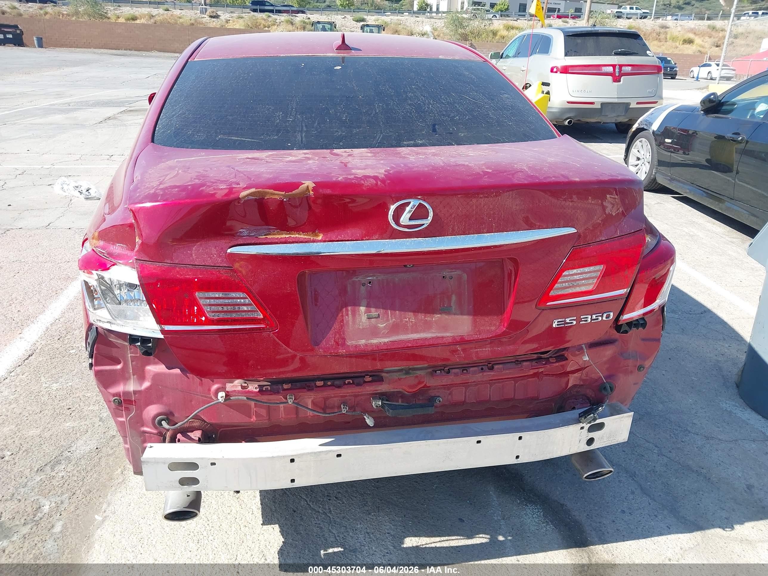 2011 Lexus Es 350   Красный vin: JTHBK1EGXB2432471