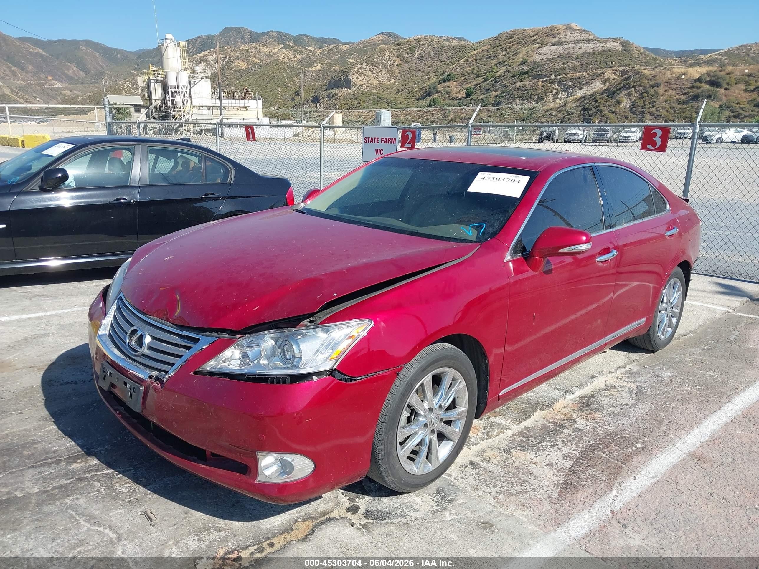 2011 Lexus Es 350   Красный vin: JTHBK1EGXB2432471