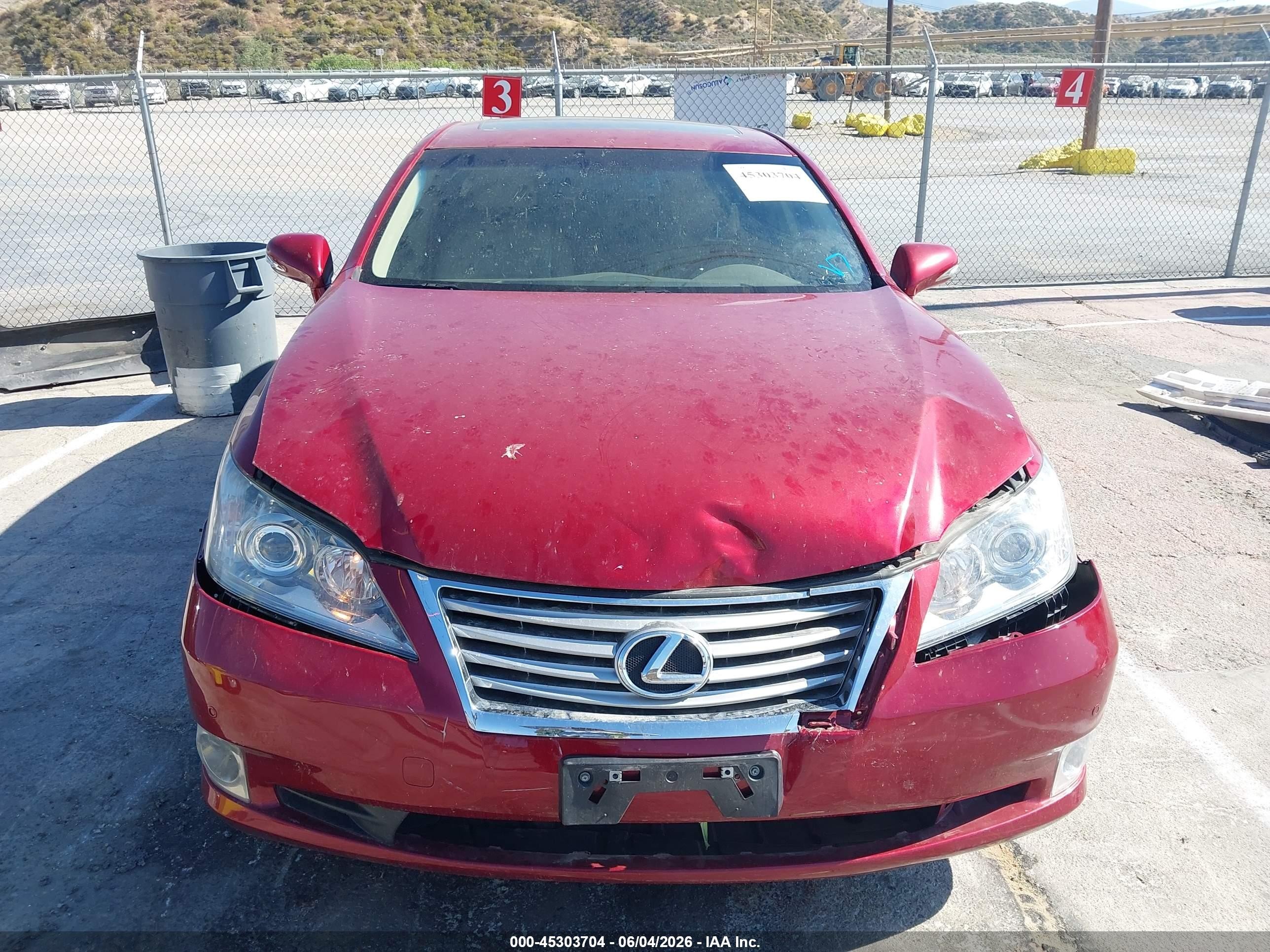 2011 Lexus Es 350   Красный vin: JTHBK1EGXB2432471