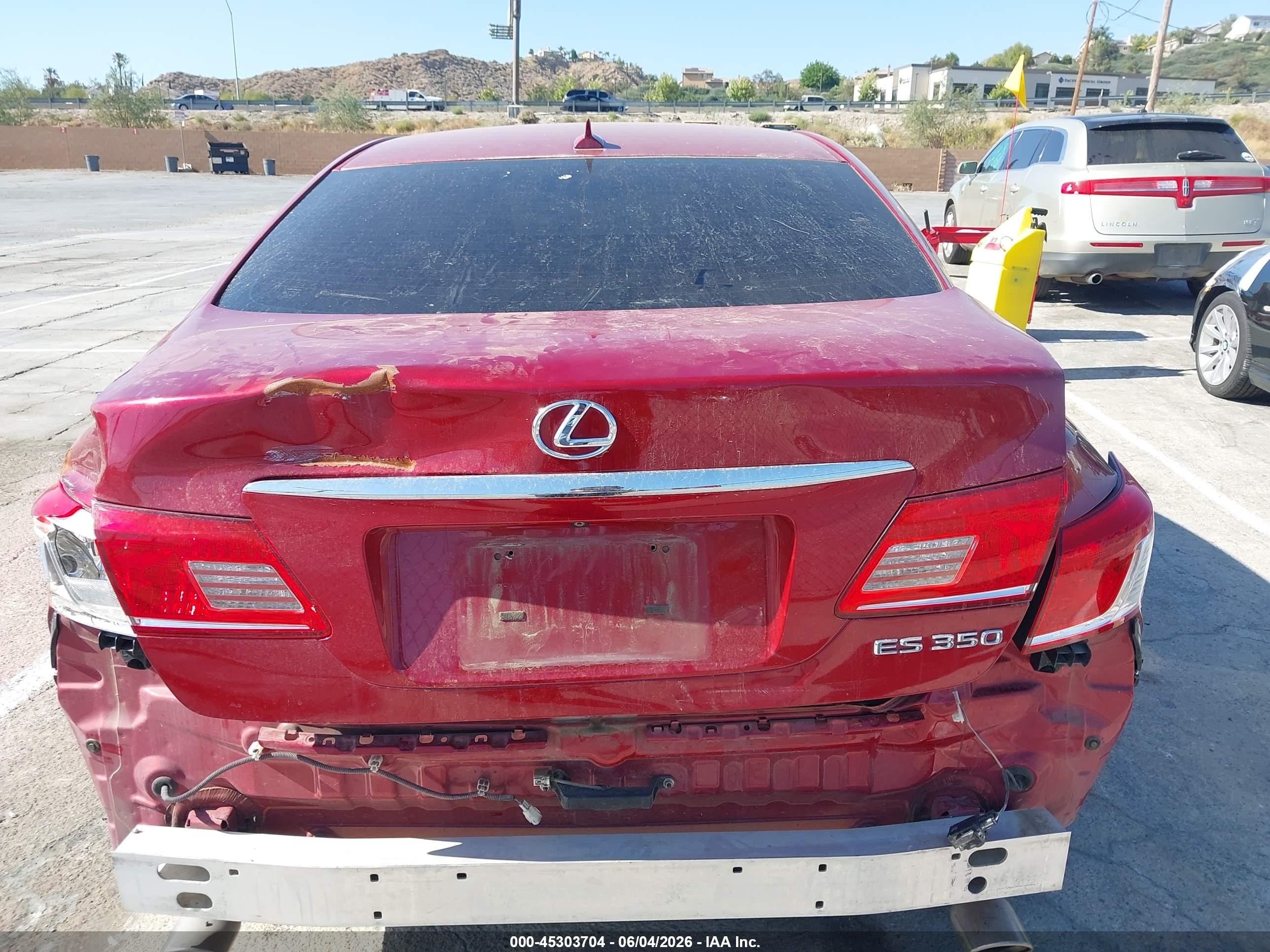 2011 Lexus Es 350   Красный vin: JTHBK1EGXB2432471