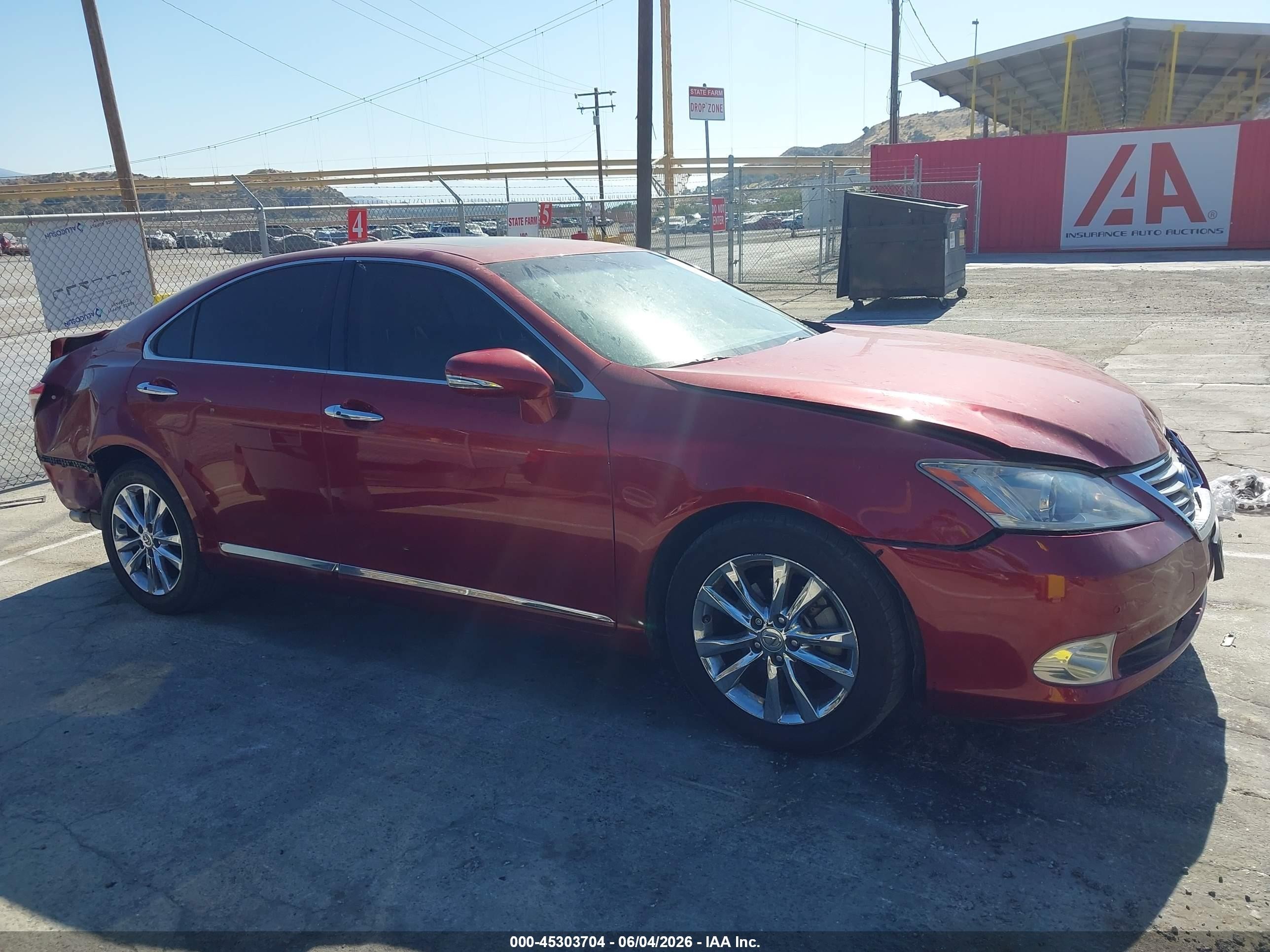 2011 Lexus Es 350   Красный vin: JTHBK1EGXB2432471