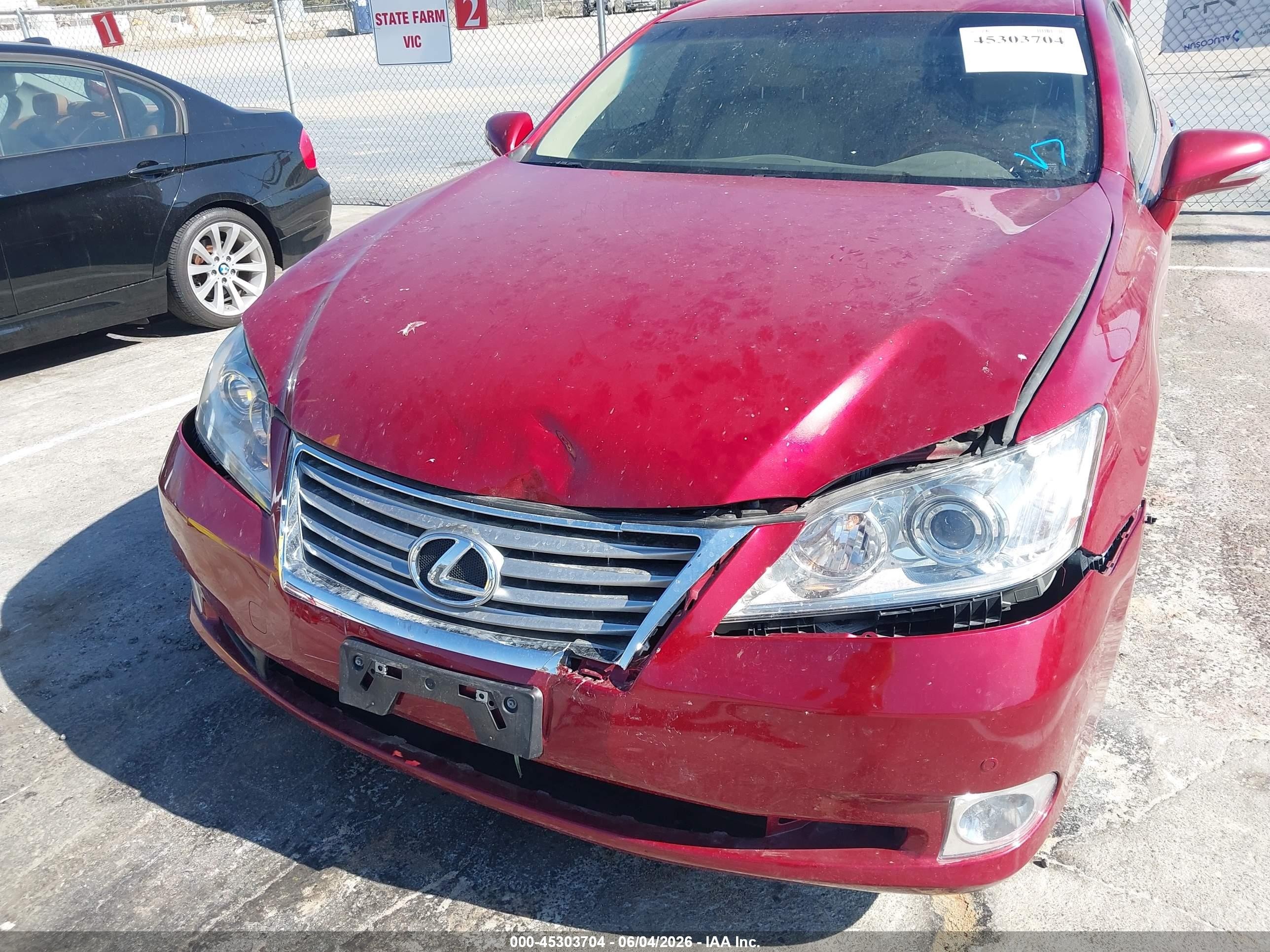 2011 Lexus Es 350   Красный vin: JTHBK1EGXB2432471