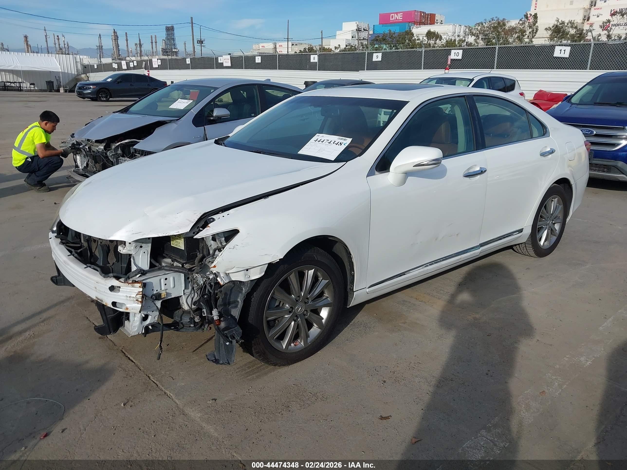 2012 Lexus Es 350   White vin: JTHBK1EGXC2477394