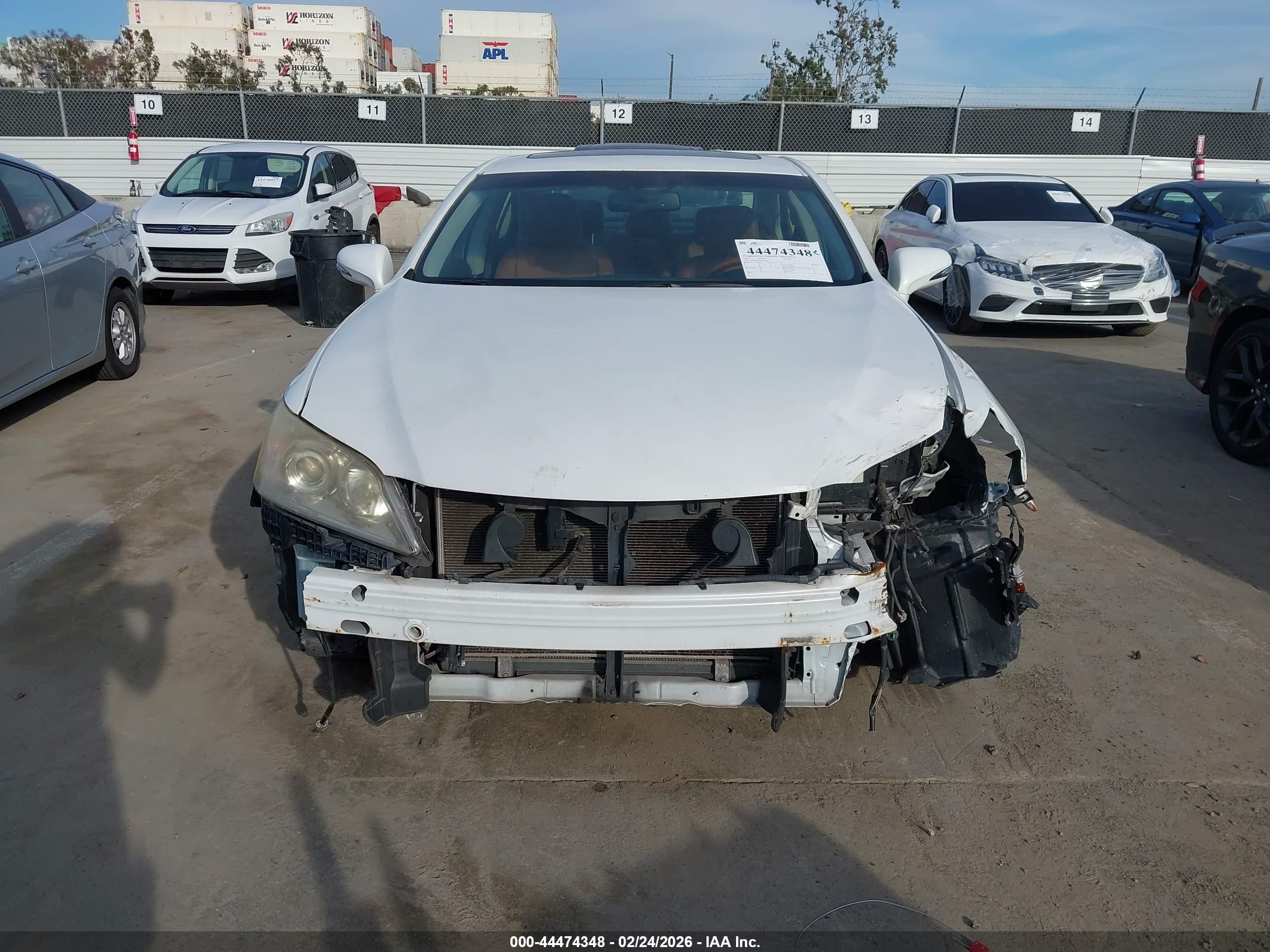 2012 Lexus Es 350   White vin: JTHBK1EGXC2477394