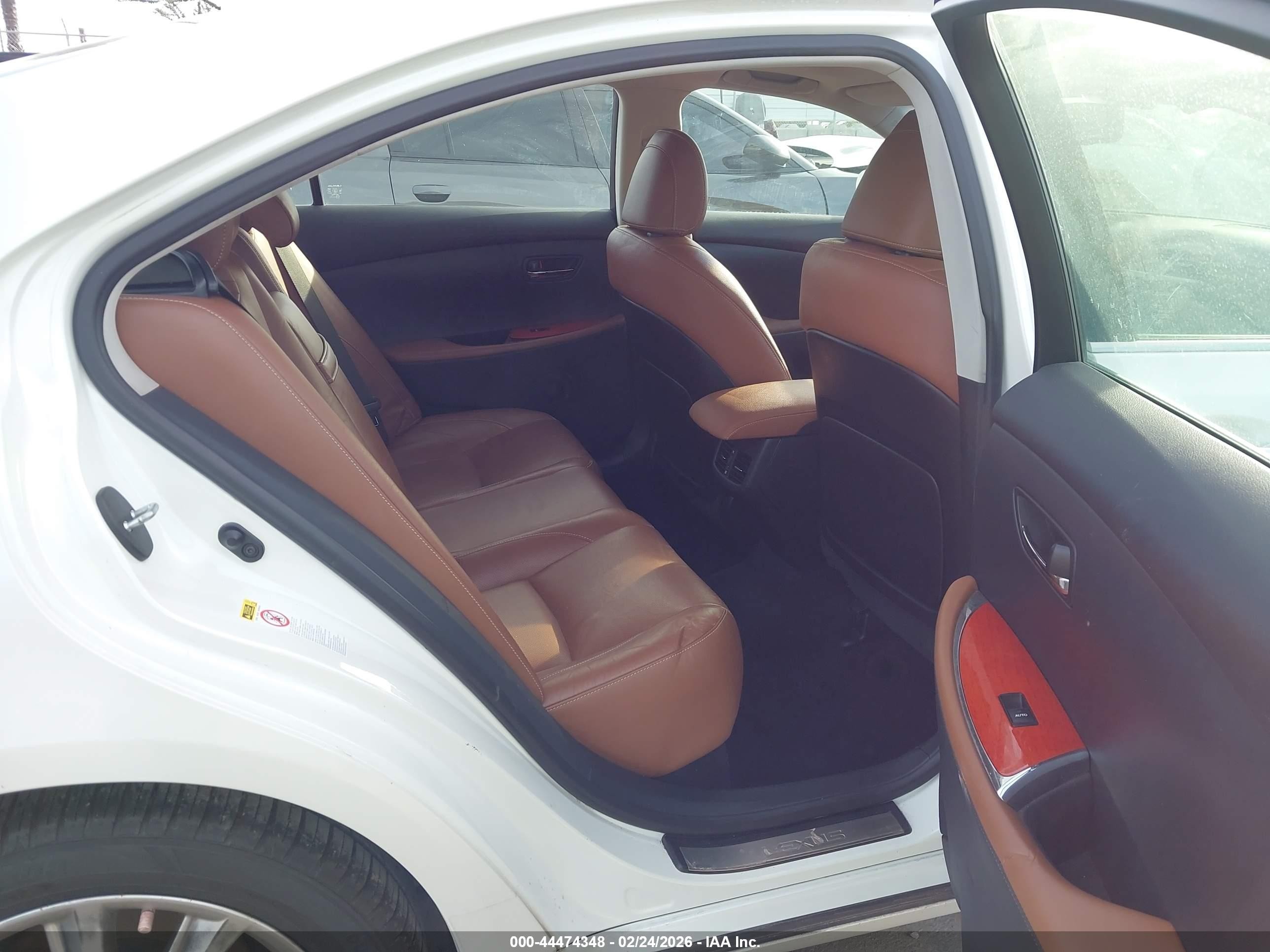 2012 Lexus Es 350   White vin: JTHBK1EGXC2477394
