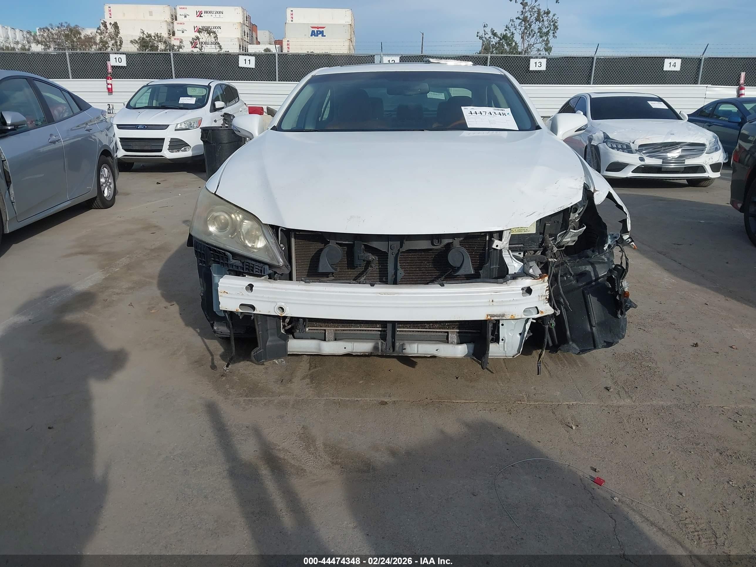2012 Lexus Es 350   White vin: JTHBK1EGXC2477394