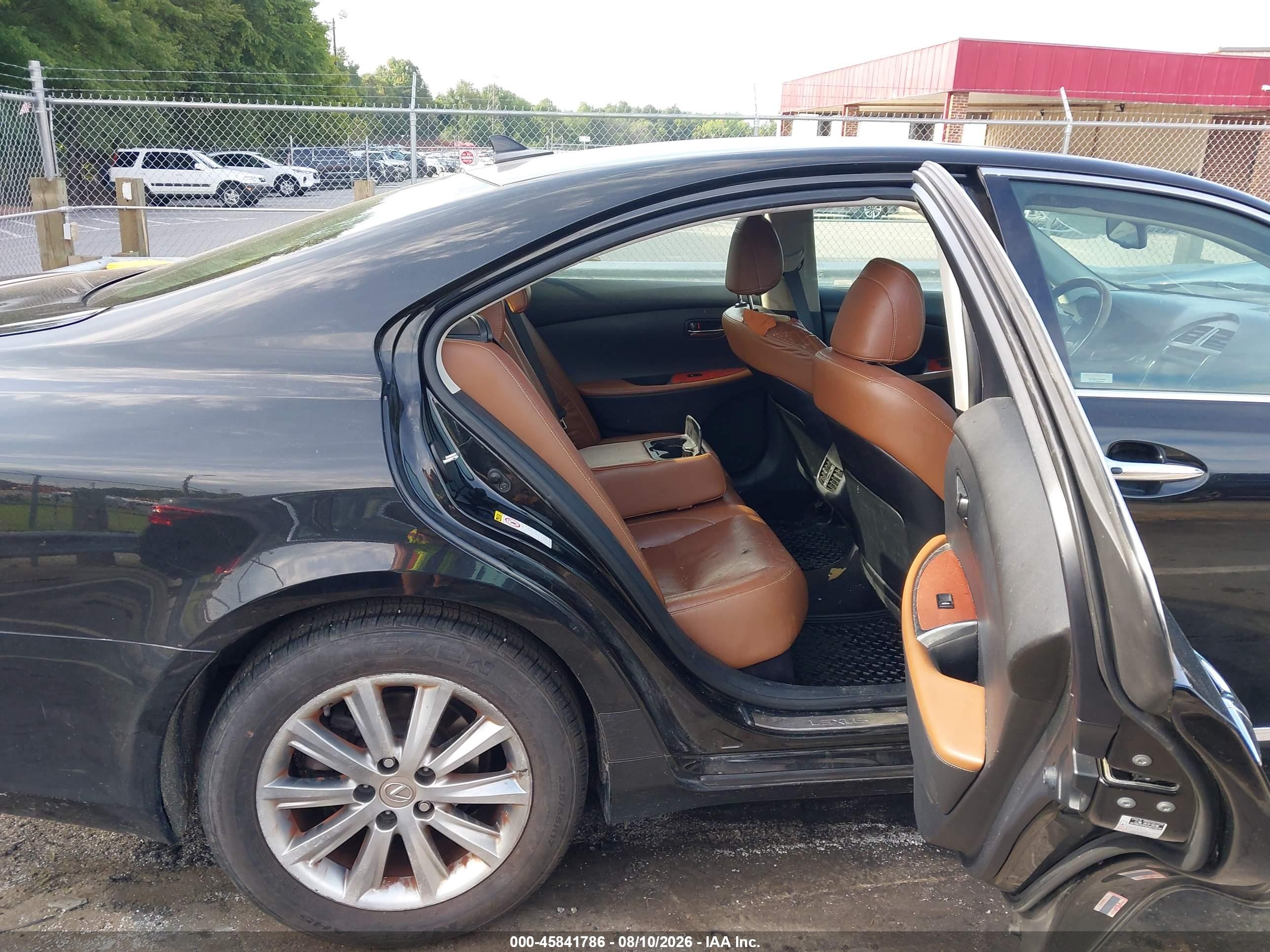 2012 Lexus Es 350   Black vin: JTHBK1EGXC2482787